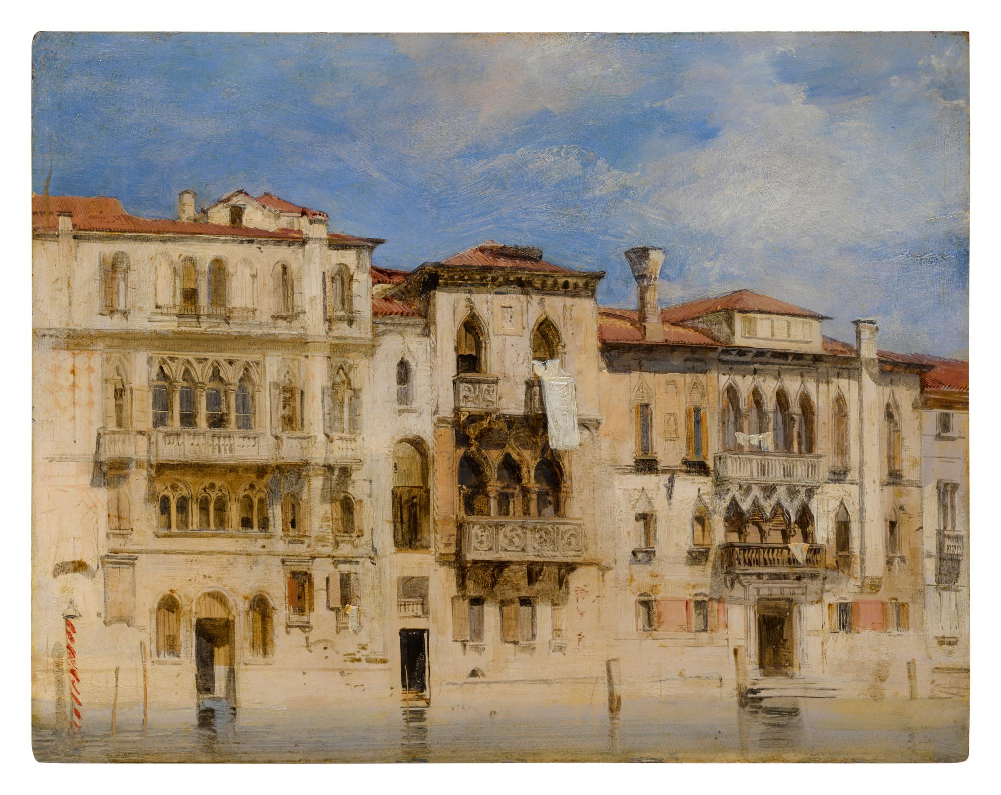 Richard Parkes Bonington — The Palazzi Manolesso-Ferro, Contarini-Fasan and Venier-Contarini on the Grand Canal, Venice