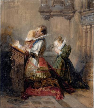 Henry IV praying, accompanied by two ladies (La Prière)