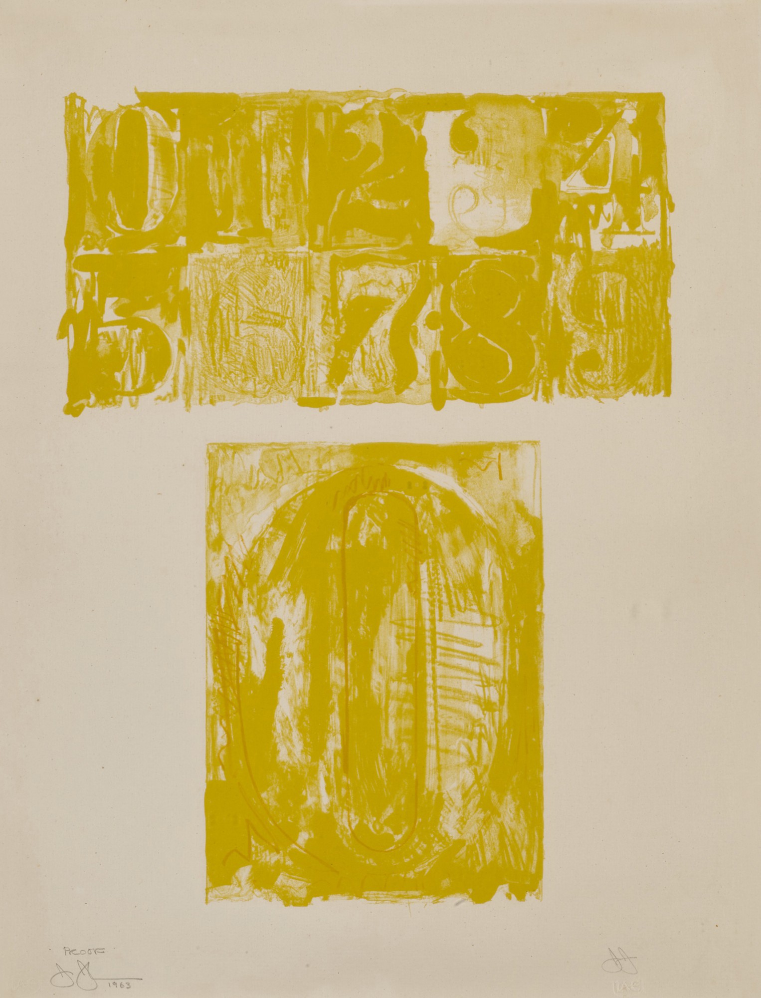 Jasper Johns — 0-9: One Plate (ULAE 19)