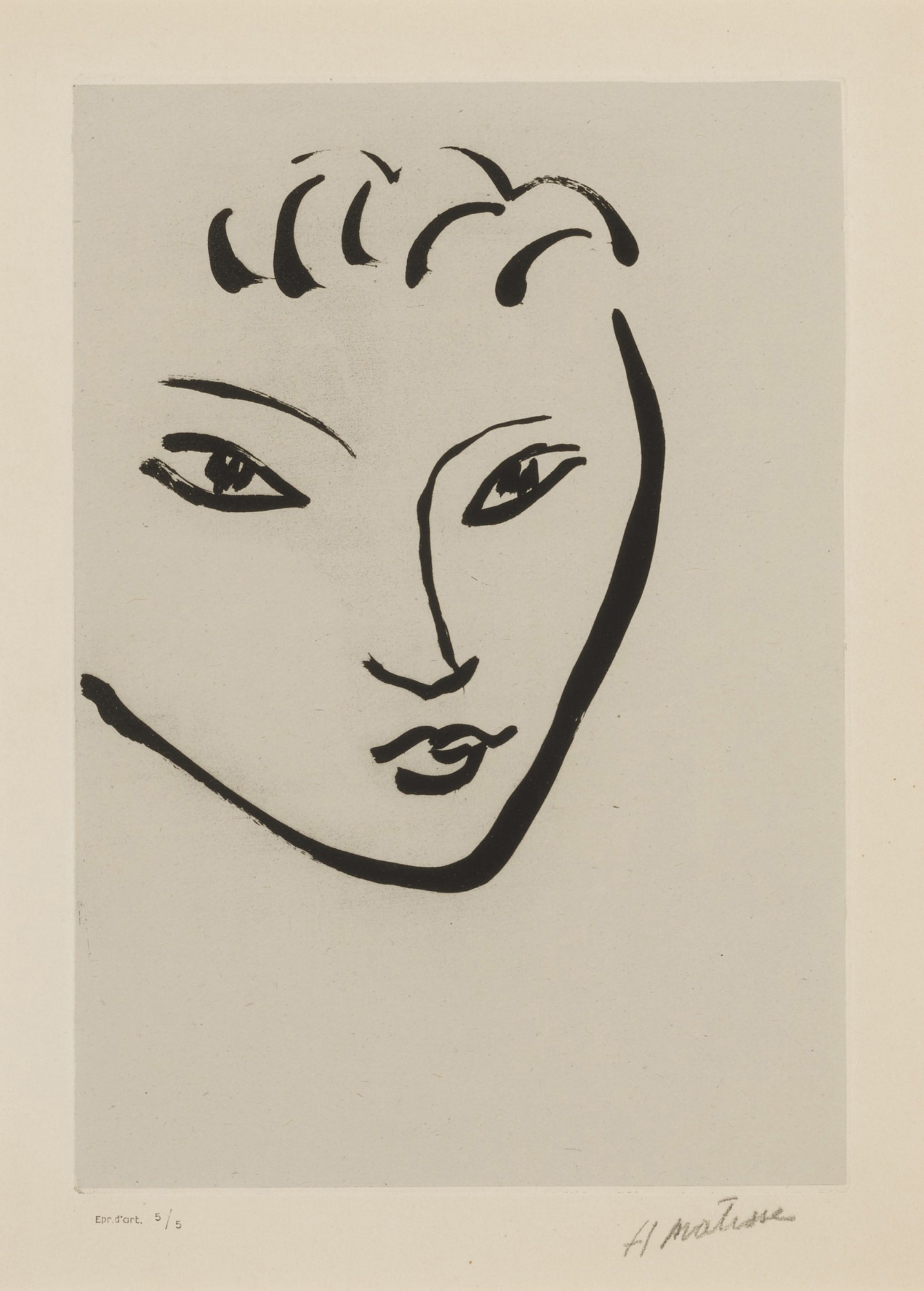Henri Matisse — Tête de jeune garçon. Masque (Duthuit 773)