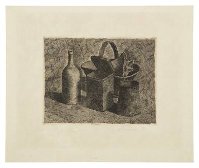 Natura morta con il cestino del pane (Lastra piccola) (Vitali 14)