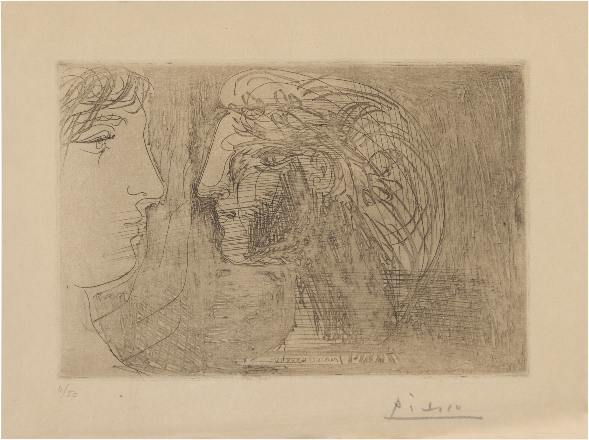 Pablo Picasso — Jeune sculpteur devant un buste de Marie-Thérèse (Bloch 277; Baer 419)