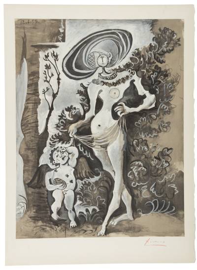 Vénus et l'amour voleur de miel (d'après Cranach l'Ancien)