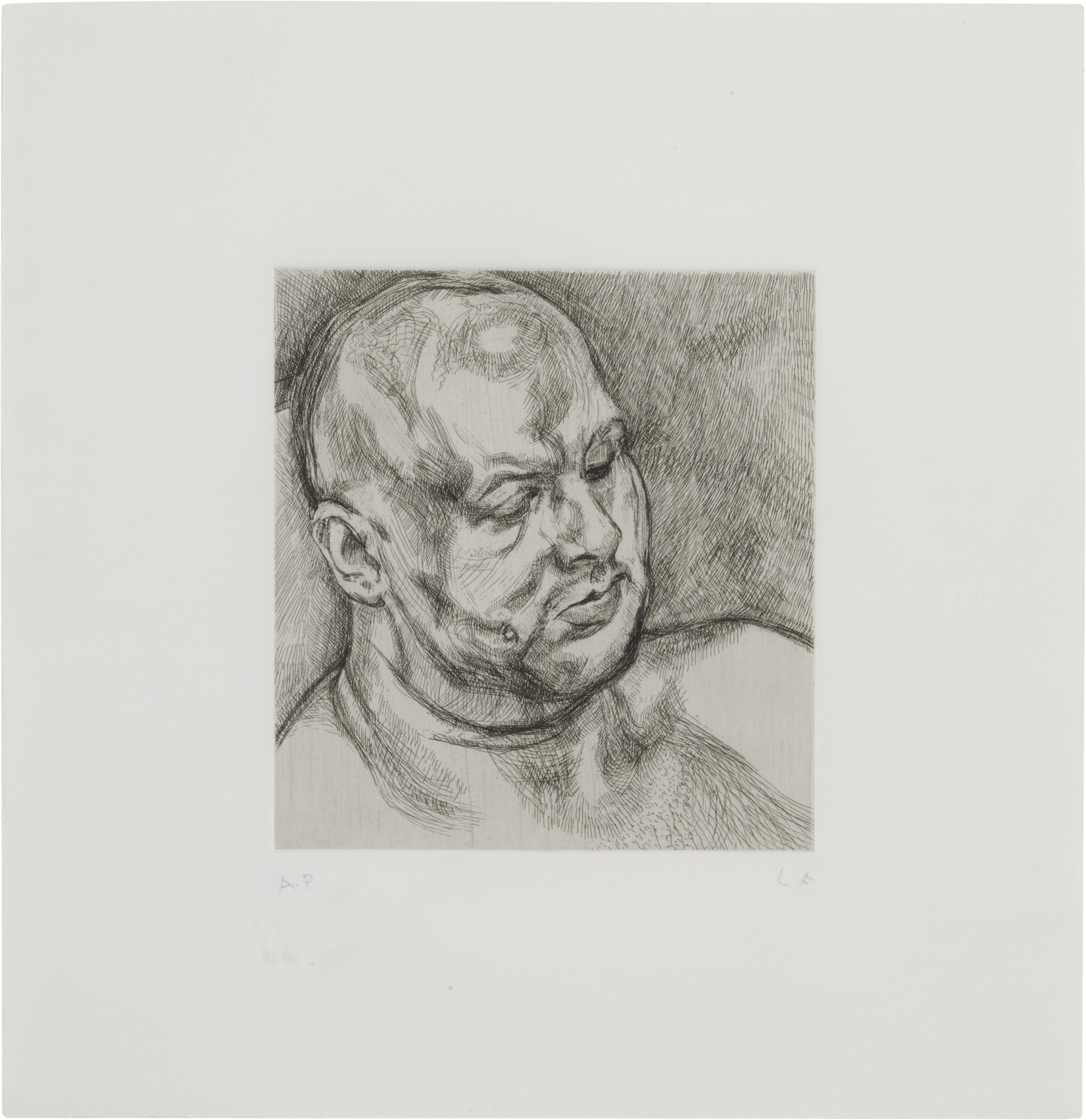 Lucian Freud — Head of a Man (Hartley 46)