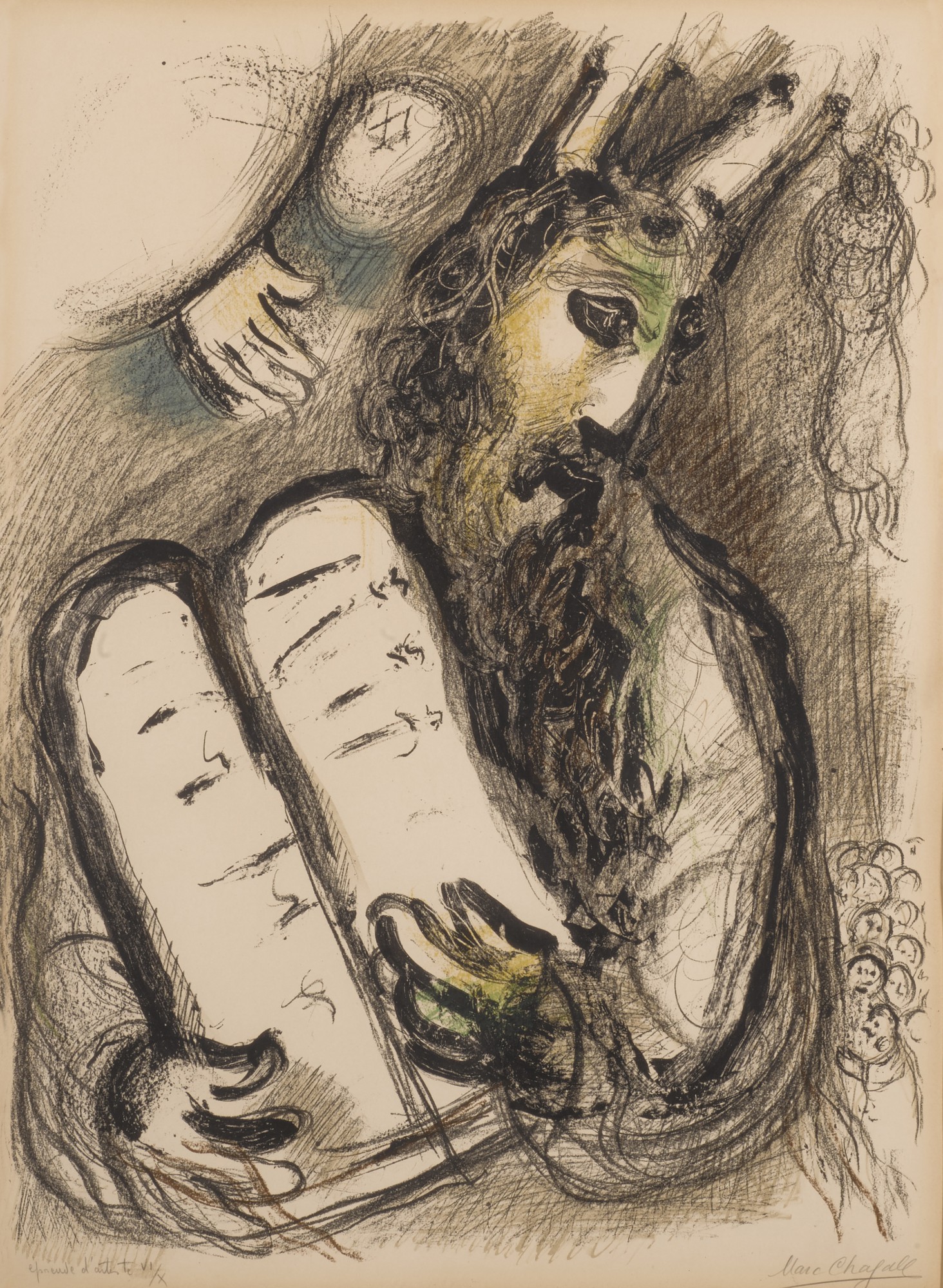 Marc Chagall — Moses and the table of the law (Mourlot 381)