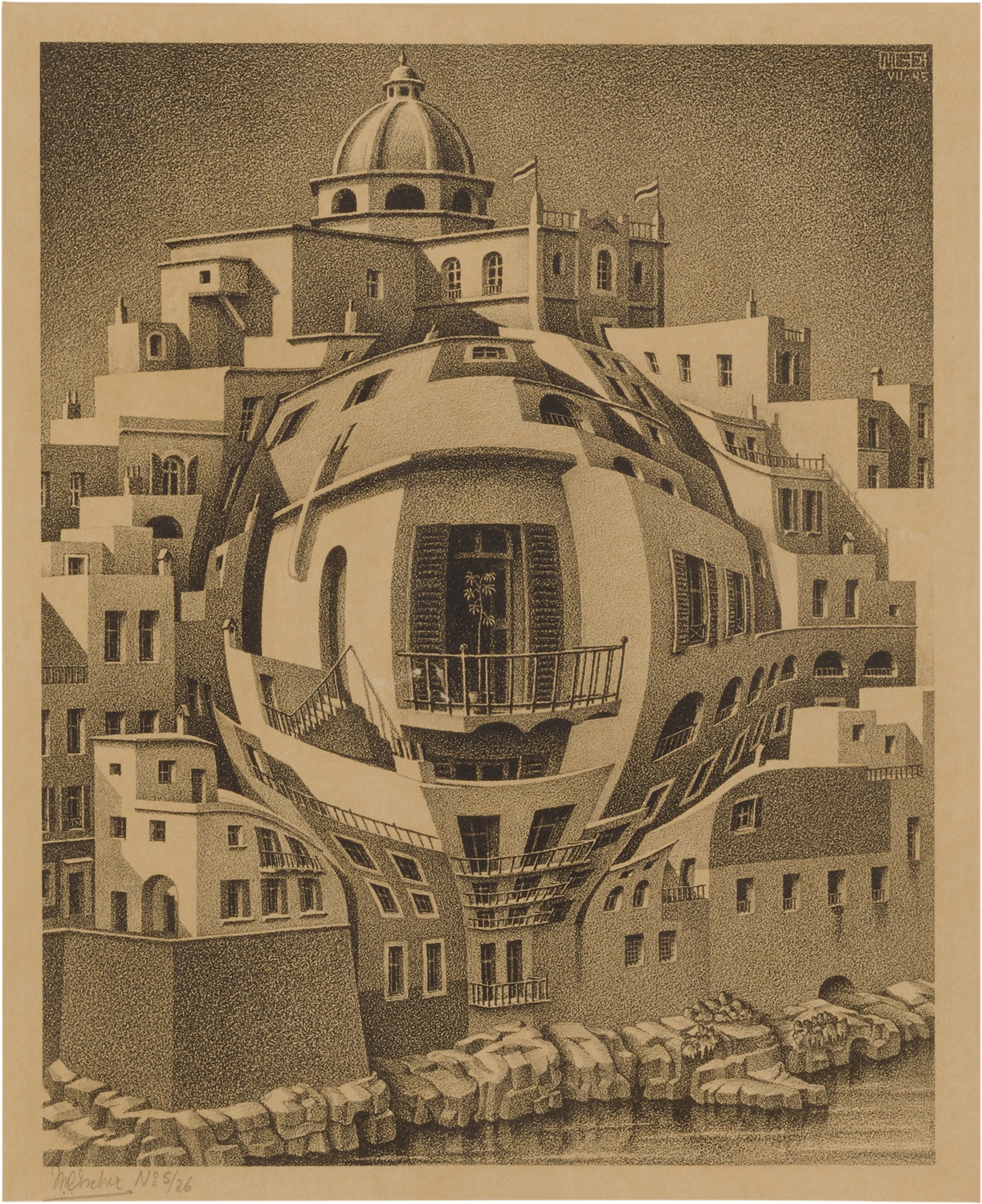 M. C. Escher — Balcony (Bool/Kist/Locher/Wierda 334)