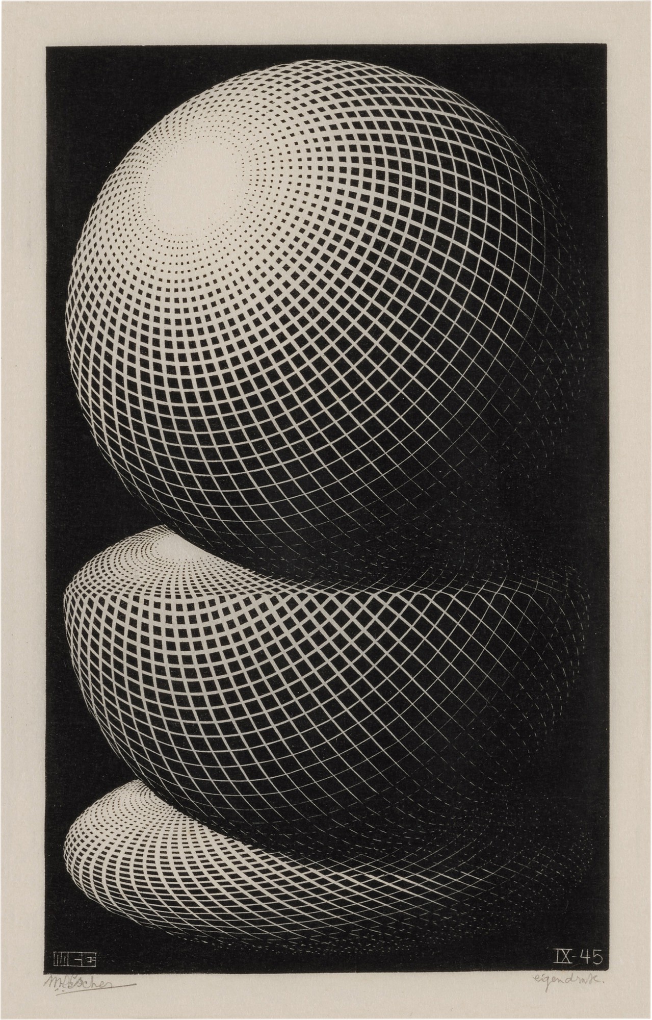 M. C. Escher — Three Spheres I (Bool/Kist/Locher/Wierda 336)
