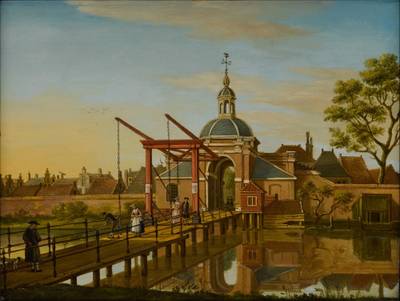 Leiden, a view of Koepoort, seen from the road to Zoeterwoude