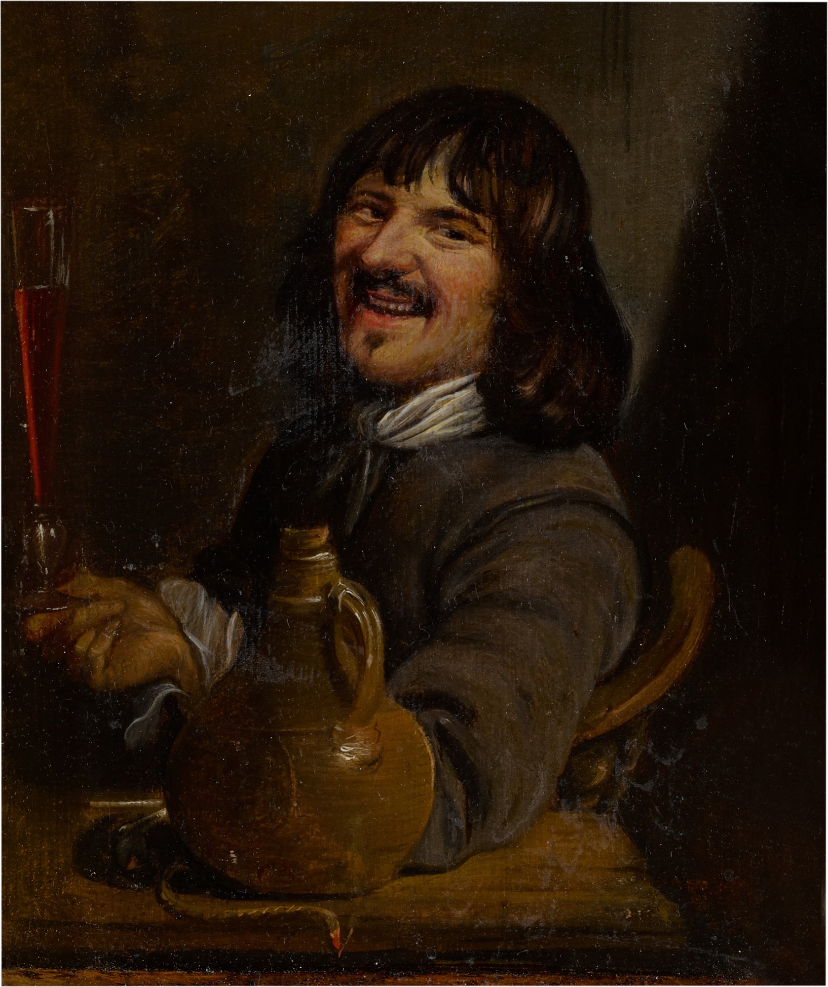 Attributed to Petrus Staverenus — A man smoking