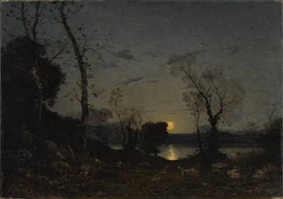 Un lac au clair de lune