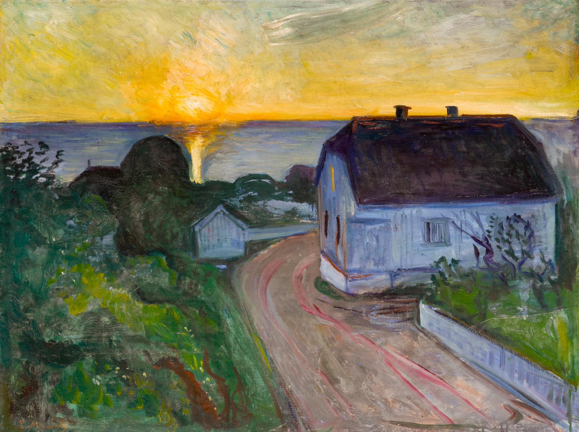 Edvard Munch — Soloppgang I Åsgårdstrand (Sunrise in Åsgårdstrand) 
