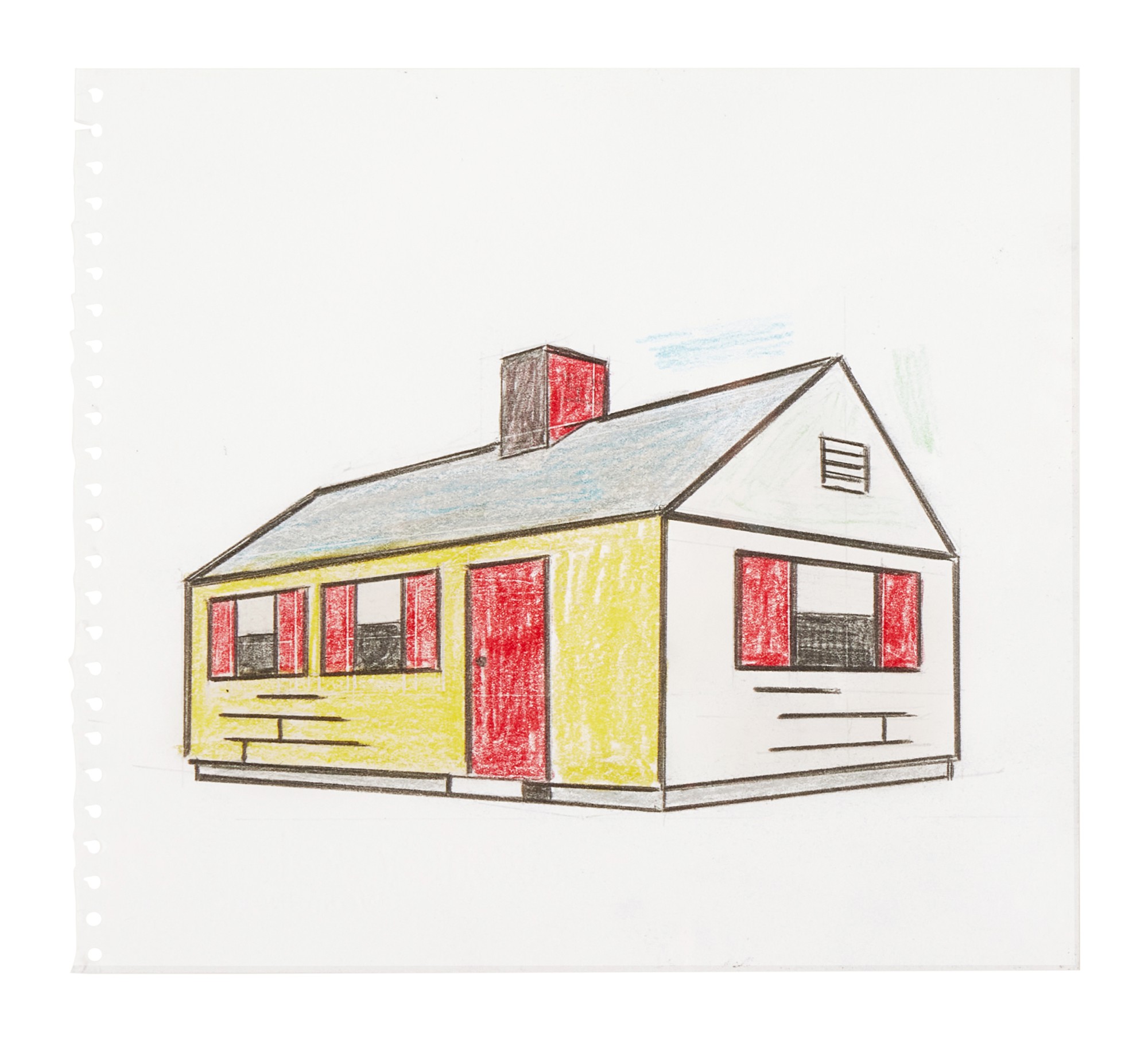 Roy Lichtenstein — House with Gray Roof (Study)