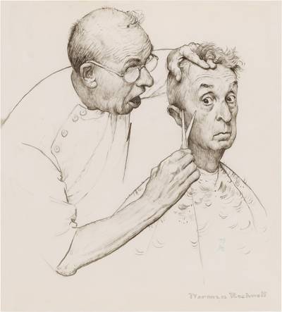 I Paint the Candidates (Norman Rockwell at the Barber)