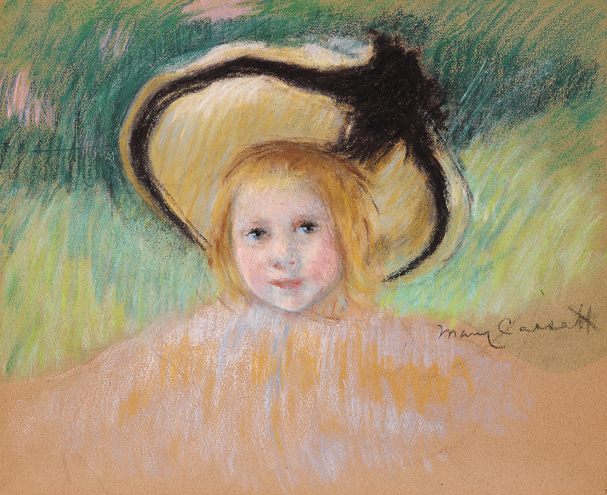 Mary Cassatt — Girl in a Hat with a Black Ribbon