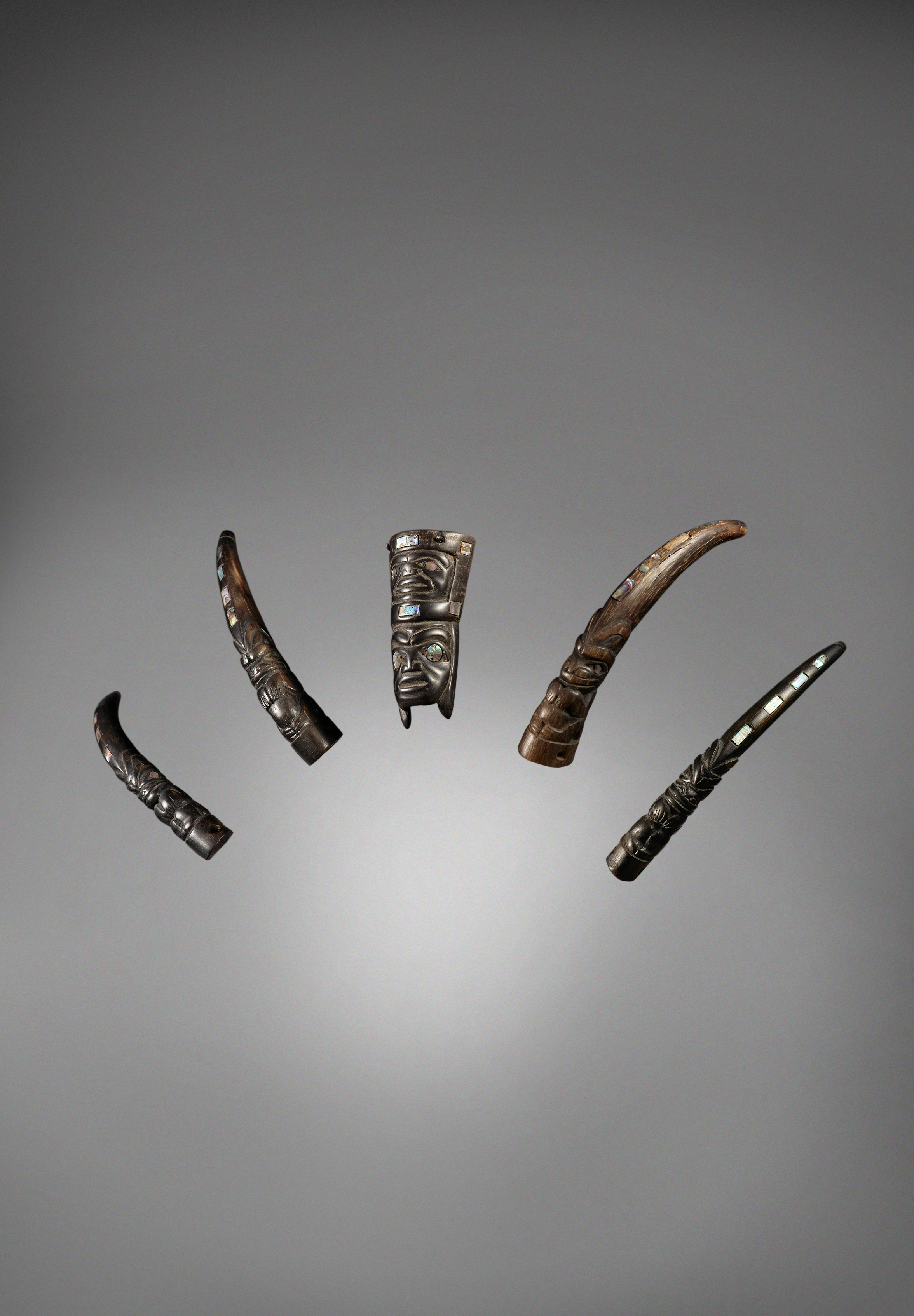 Tlingit or Tsimshian Shaman's Headdress Attachments