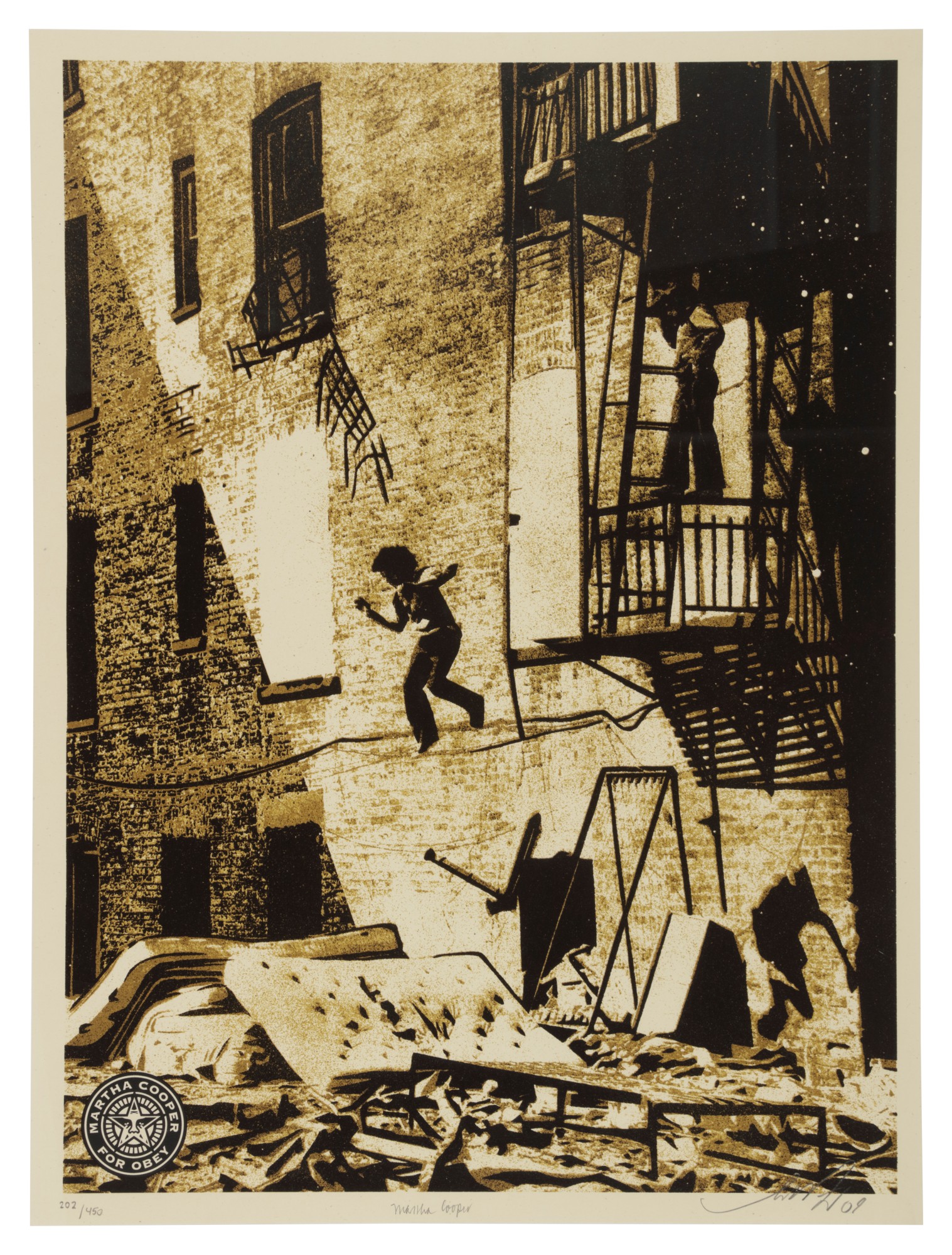 Shepard Fairey — Leap Of Faith - Martha Cooper Collaboration