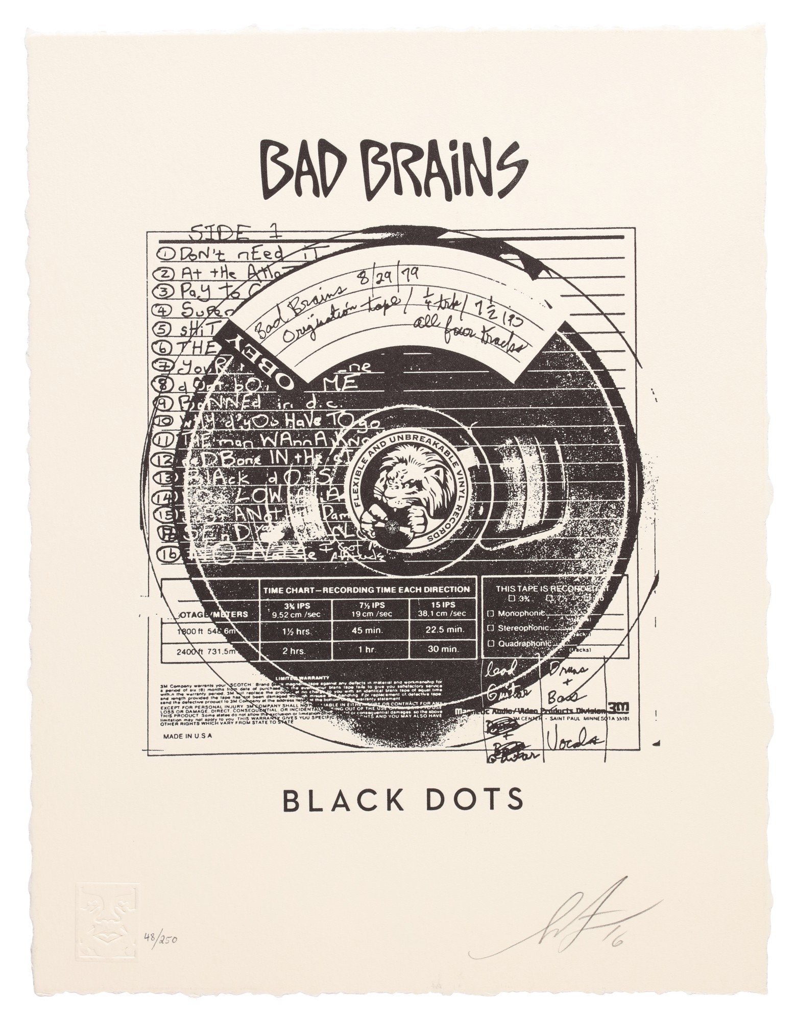 Shepard Fairey — Bad Brains Black Dots