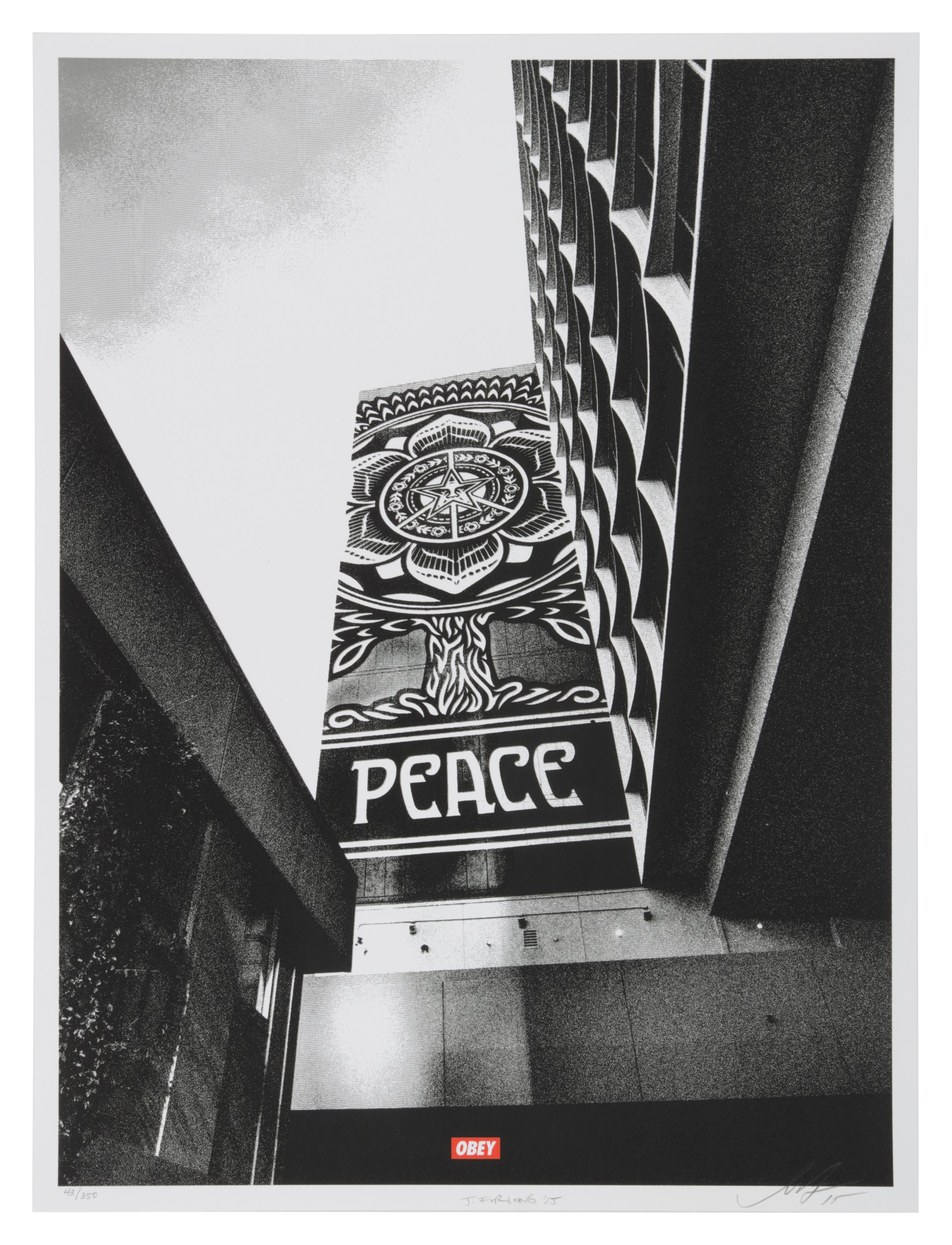 Shepard Fairey — Covert To Overt: Peace Tree Silver Edition