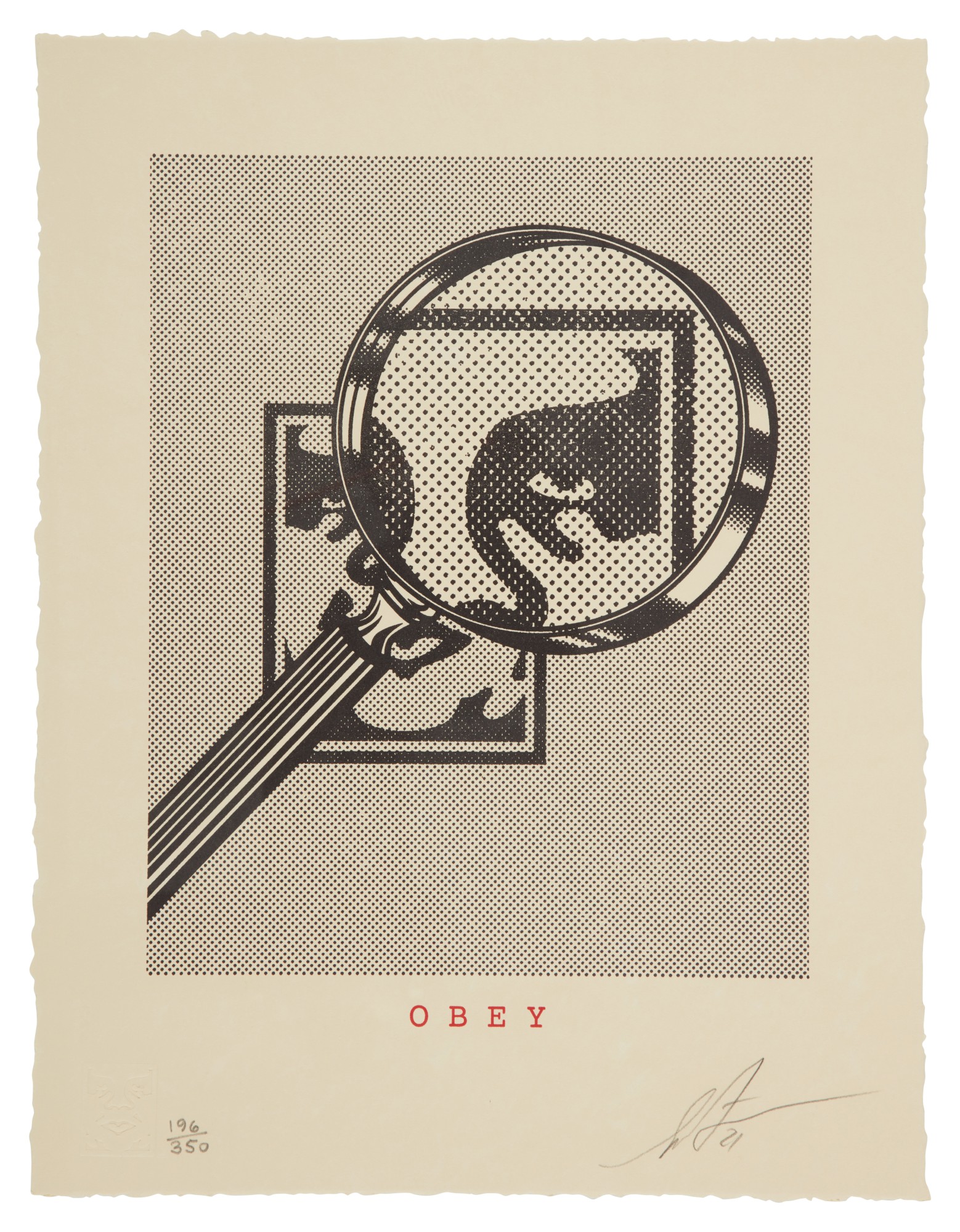 Shepard Fairey — Obey Magnifying Glass (cream)