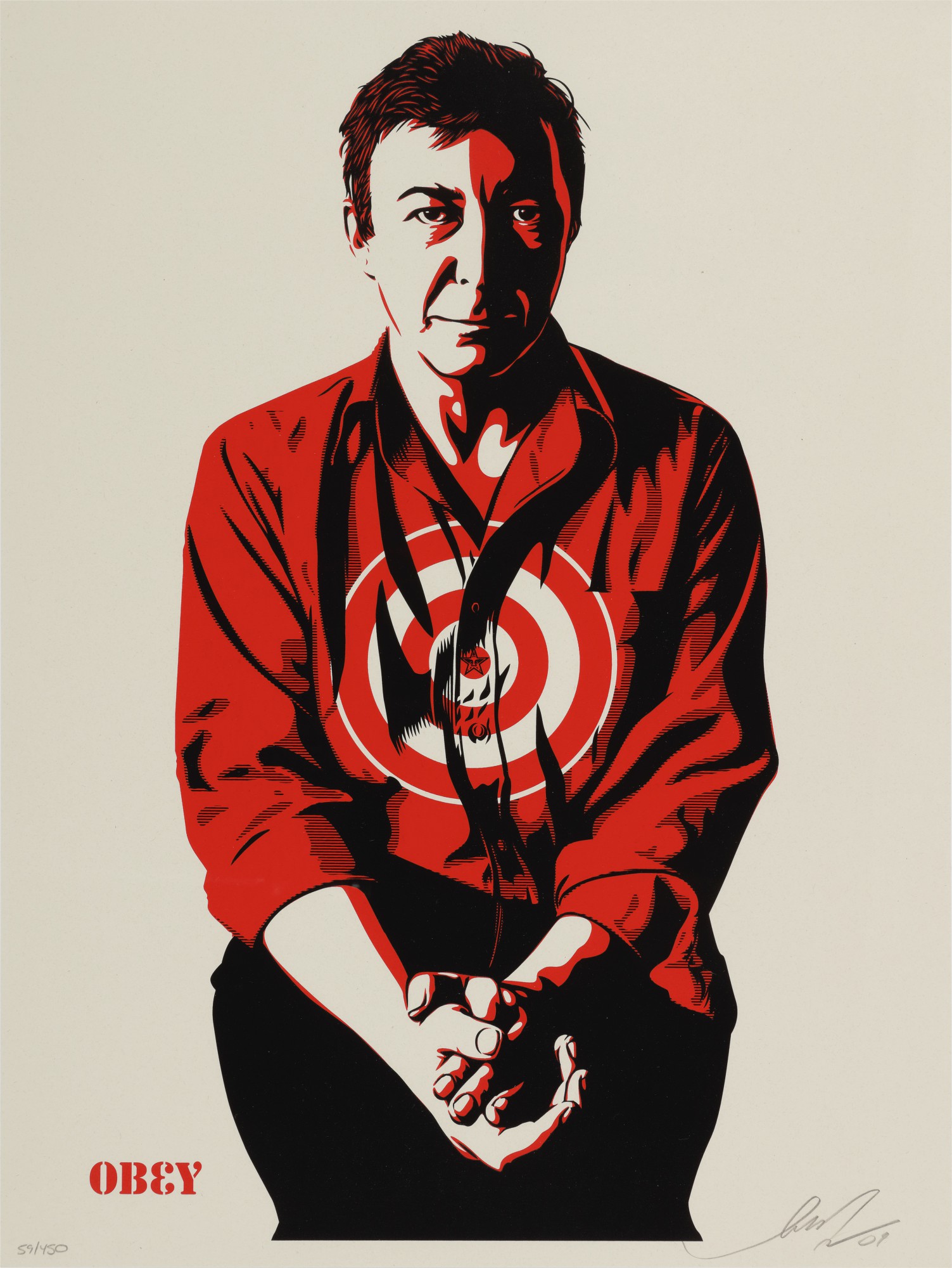 Shepard Fairey — Jasper Johns Cream