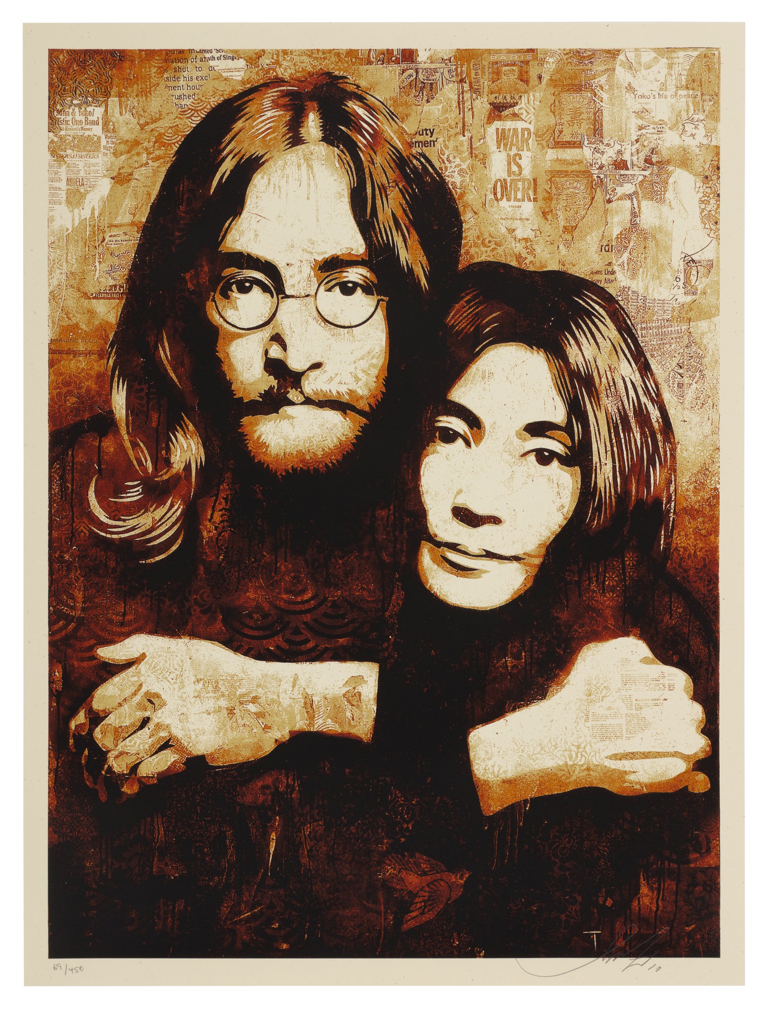 Shepard Fairey — John & Yoko Canvas Print