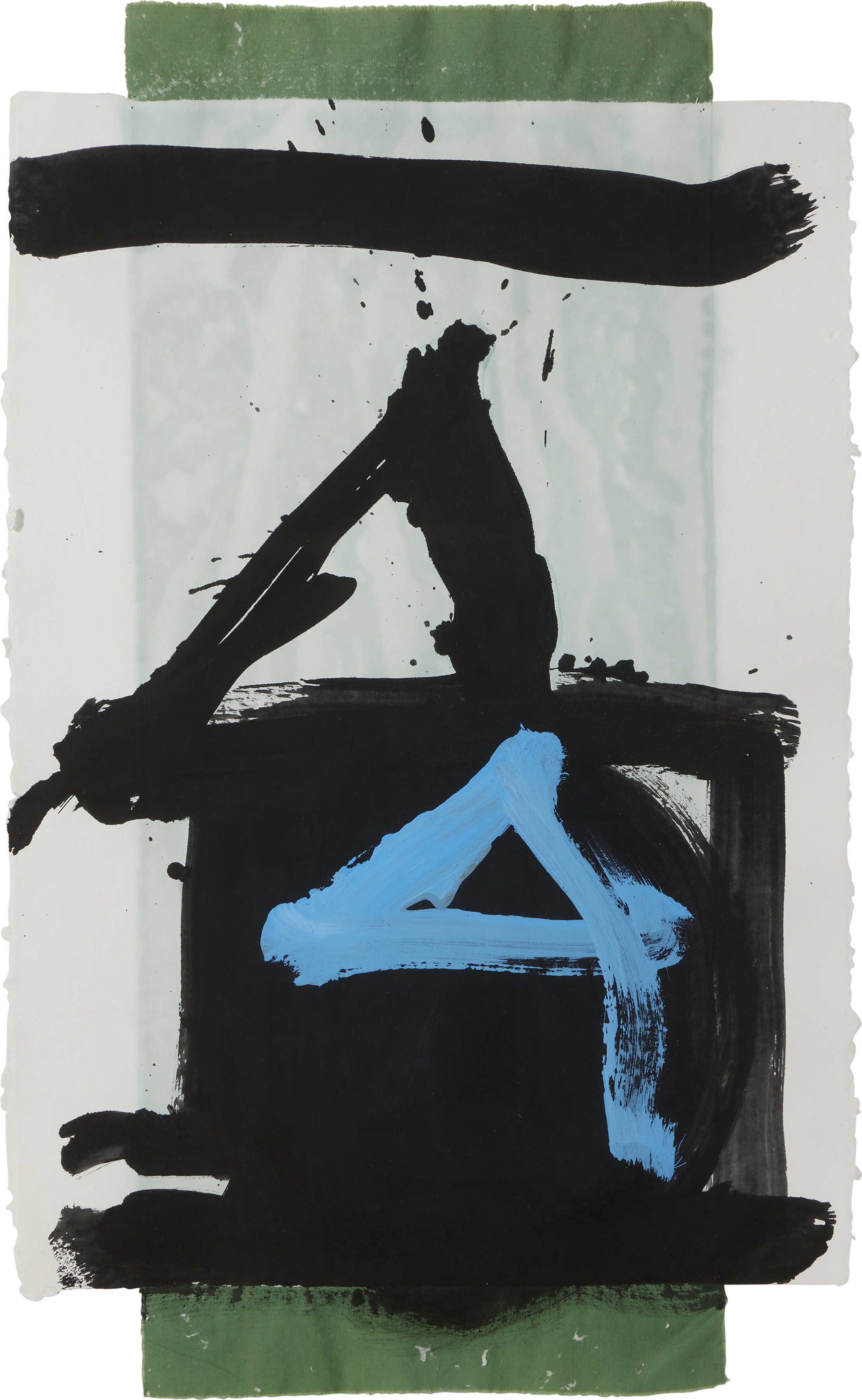 Robert Motherwell — Untitled (In Black with Blue "4")