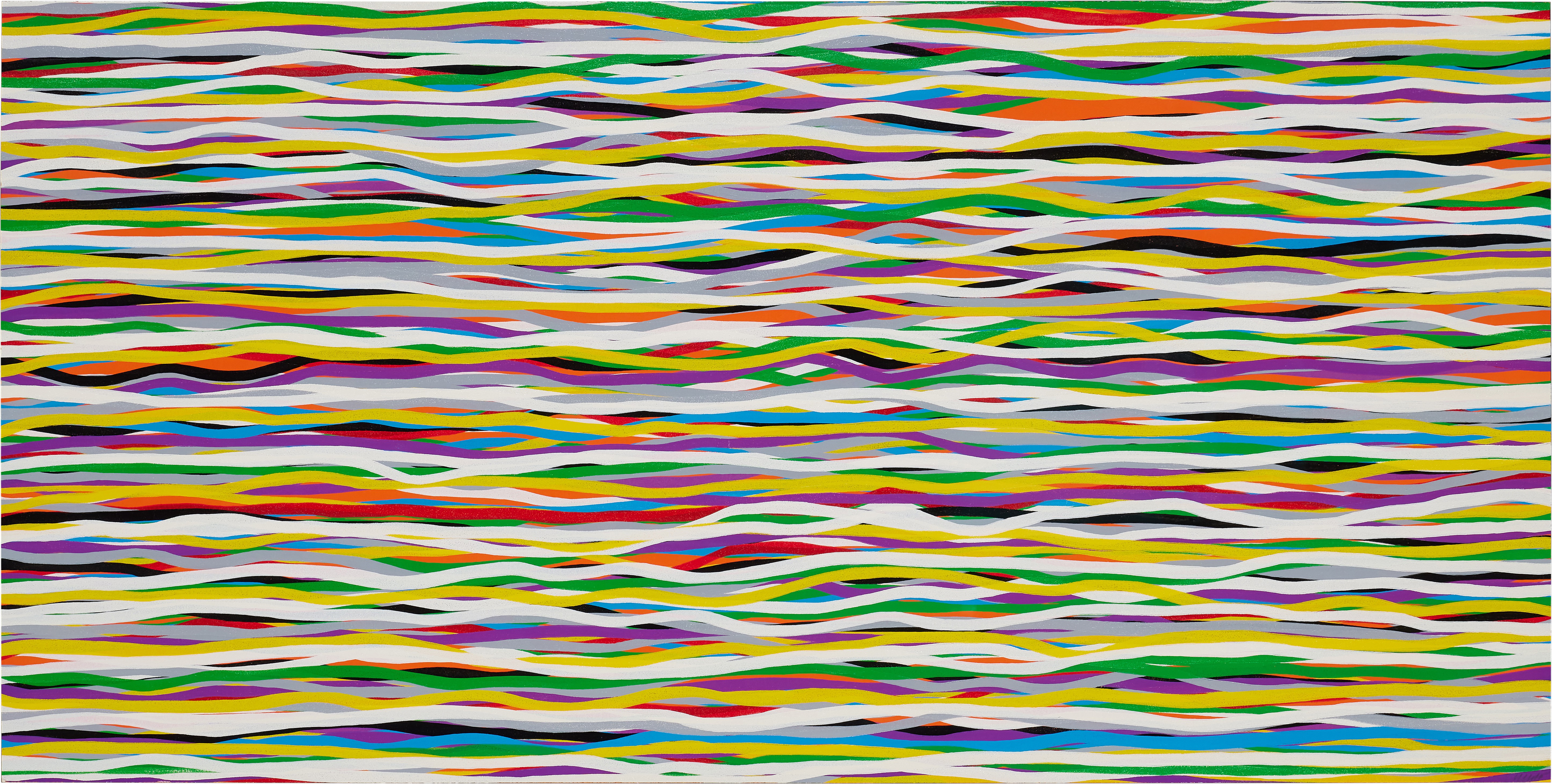 Sol LeWitt — Horizontal Lines In Color Superimposed # 11