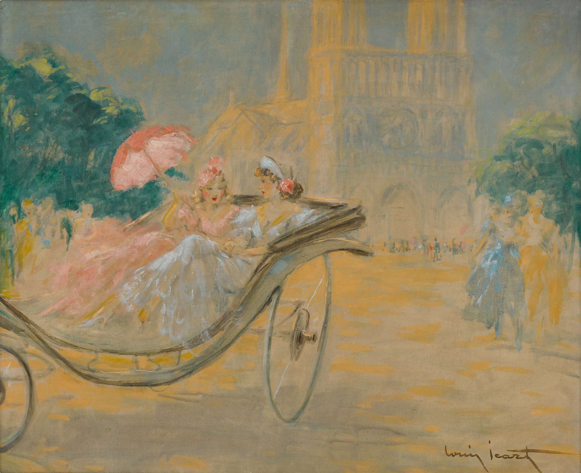 Louis Icart — Promenade à Notre-Dame de Paris