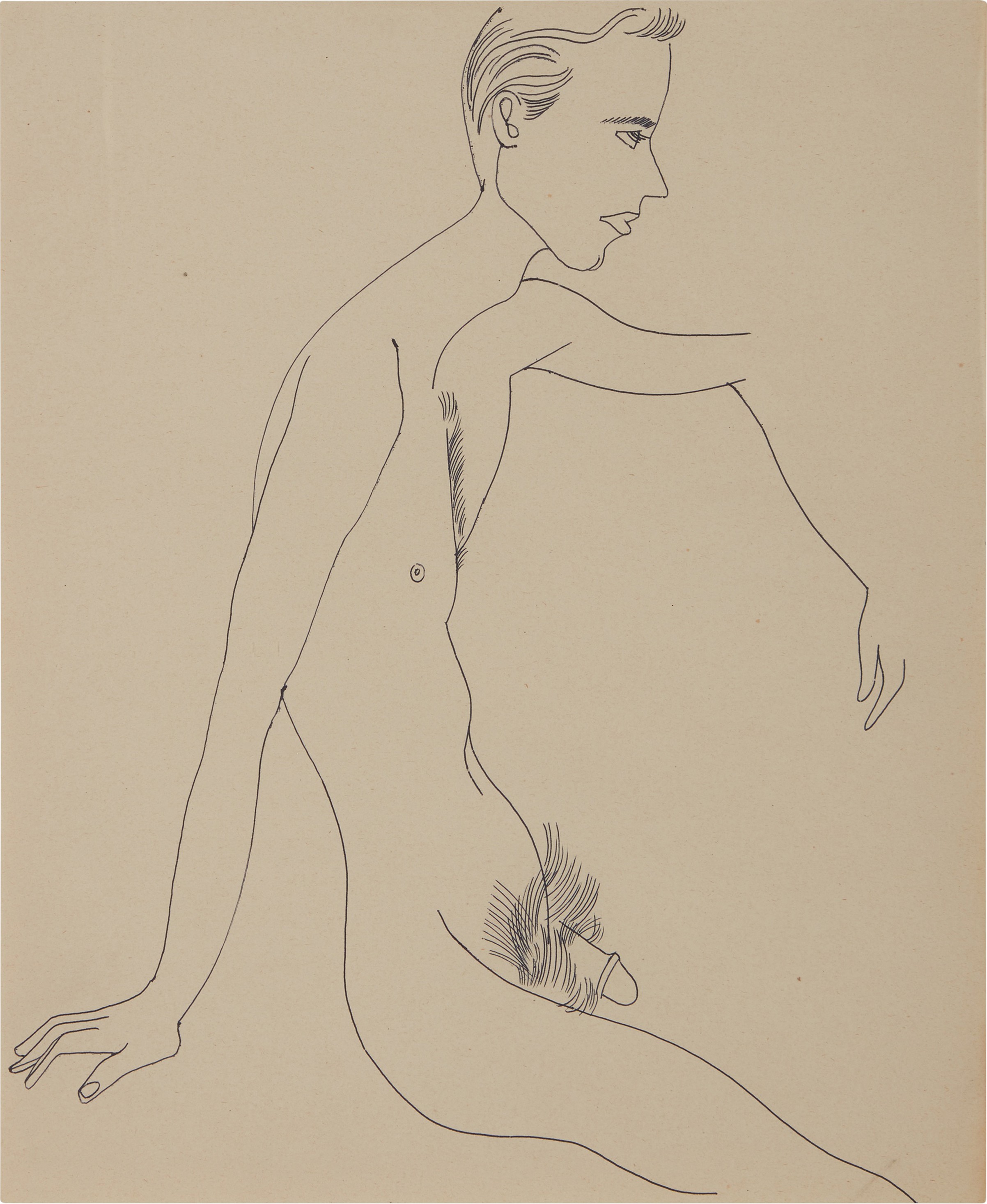Andy Warhol — Seated Male Nude