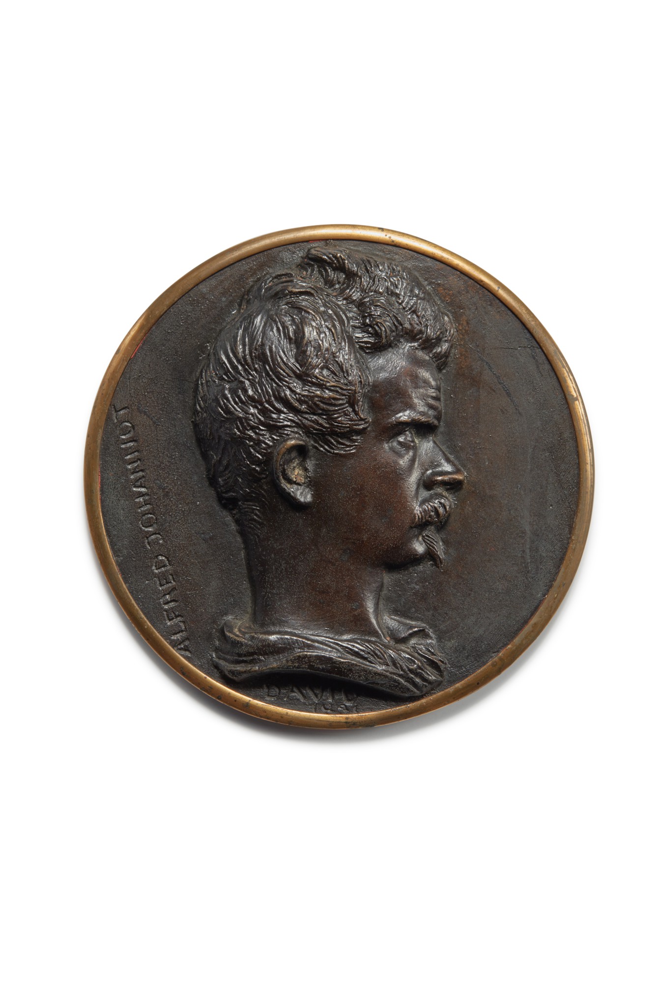 Unknown — Five Portrait Medallions of French Painters including Alfred Johannot, Antoine-Jean Gros, Eustache-Hyacinthe Langlois, François Gérard, and Léon Cogniet