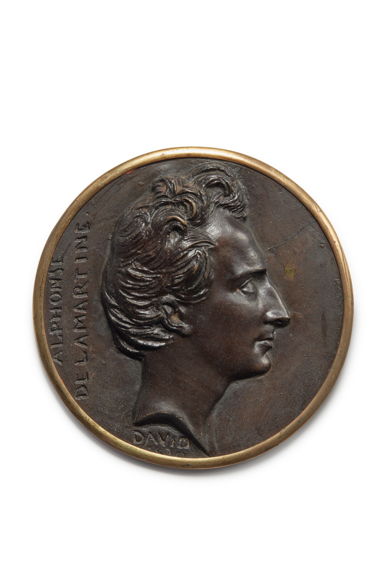 Unknown — Four Portrait Medallions of French Politicians and Writers including Alphonse de Lamartine, Pierre-Simon Ballanche, Hugues Felicité Robert de Lamennais , and Casimir Pierre Périer