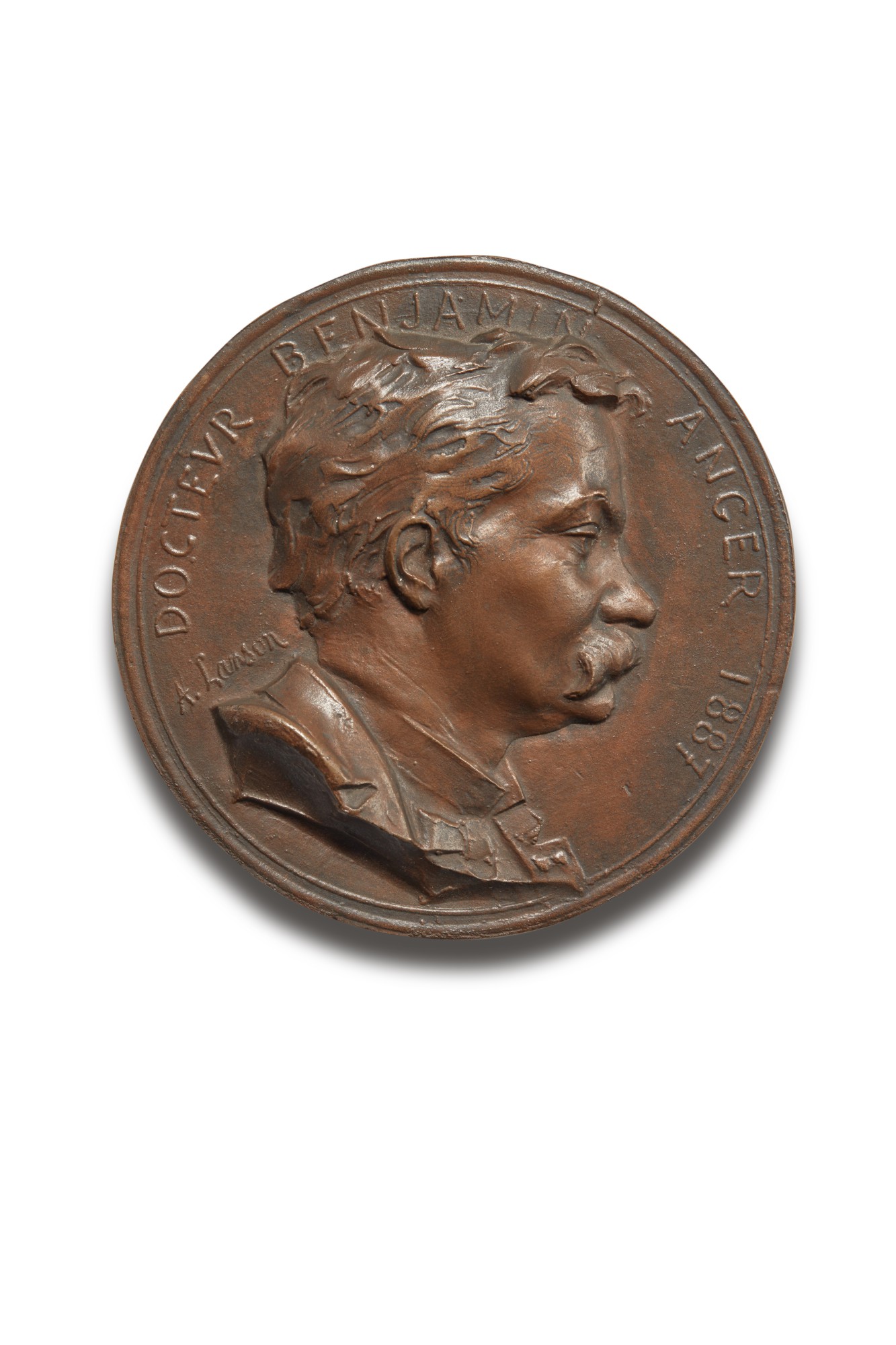 Unknown — Four Portrait Medallions of French Doctors and Scientists including Benjamin Anger, Ambroise Paré, Jacques Lordat and Siméon Denis Poisson