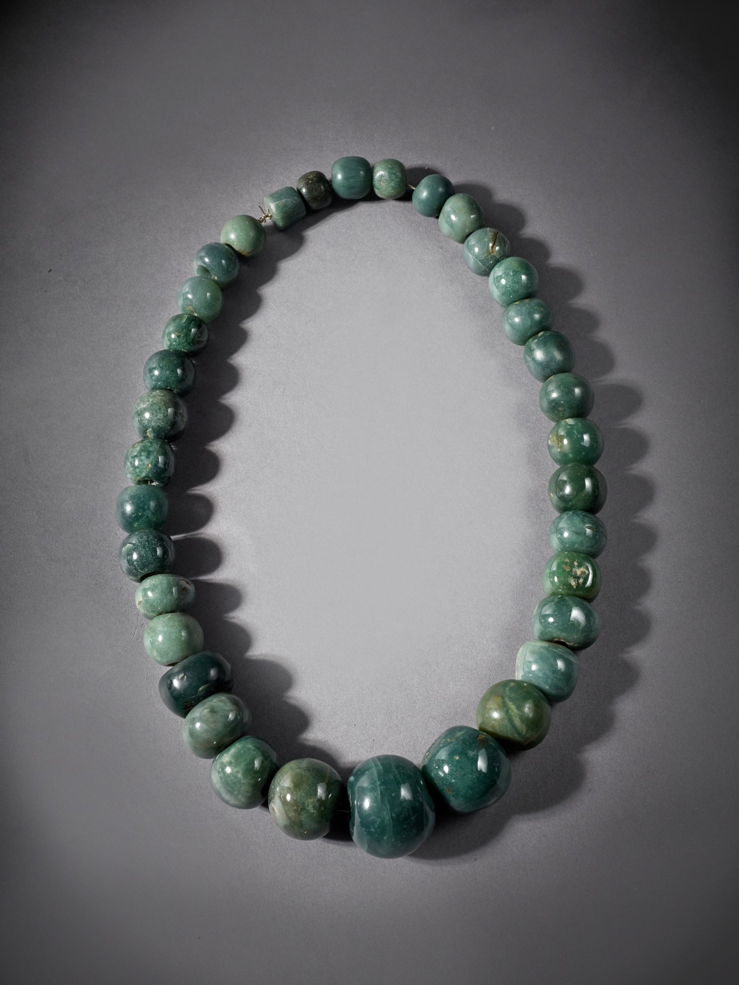 Olmec Jade Bead Necklace Middle Preclassic Period, circa 900 - 300 BC