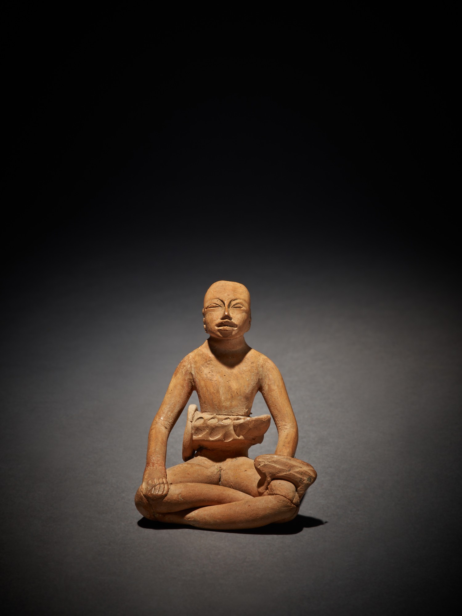 Huastec Seated Ballplayer, Panuco Region — Huastec Seated Ballplayer, Panuco Region Late Preclassic or Protoclassic, circa 300 BC - AD 300