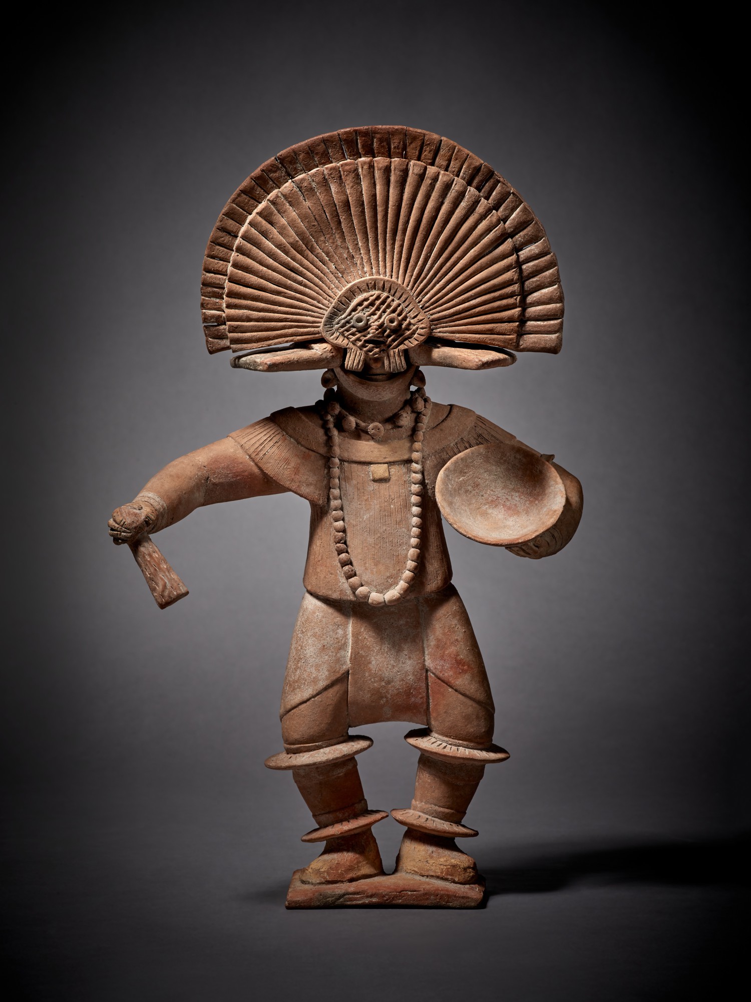 Colima Standing Dancer with Removable Headdress