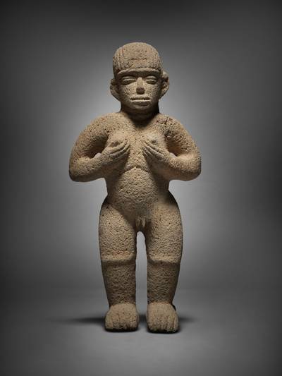 Costa Rican Stone Female Figure, Atlantic Watershed Region Period VI, Circa AD 1000-1500