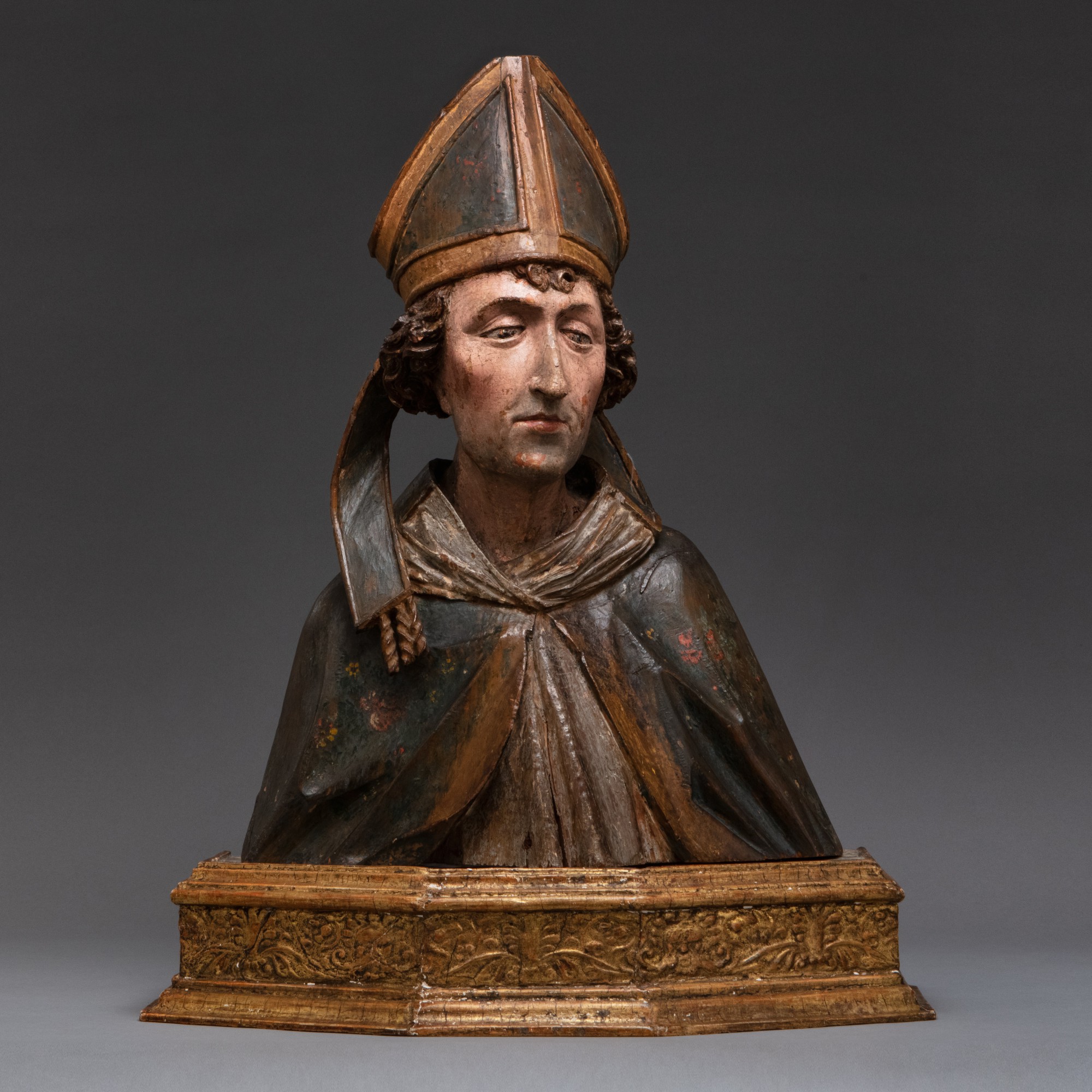 South German, Franconia, 16th century — Bust of a Bishop Saint