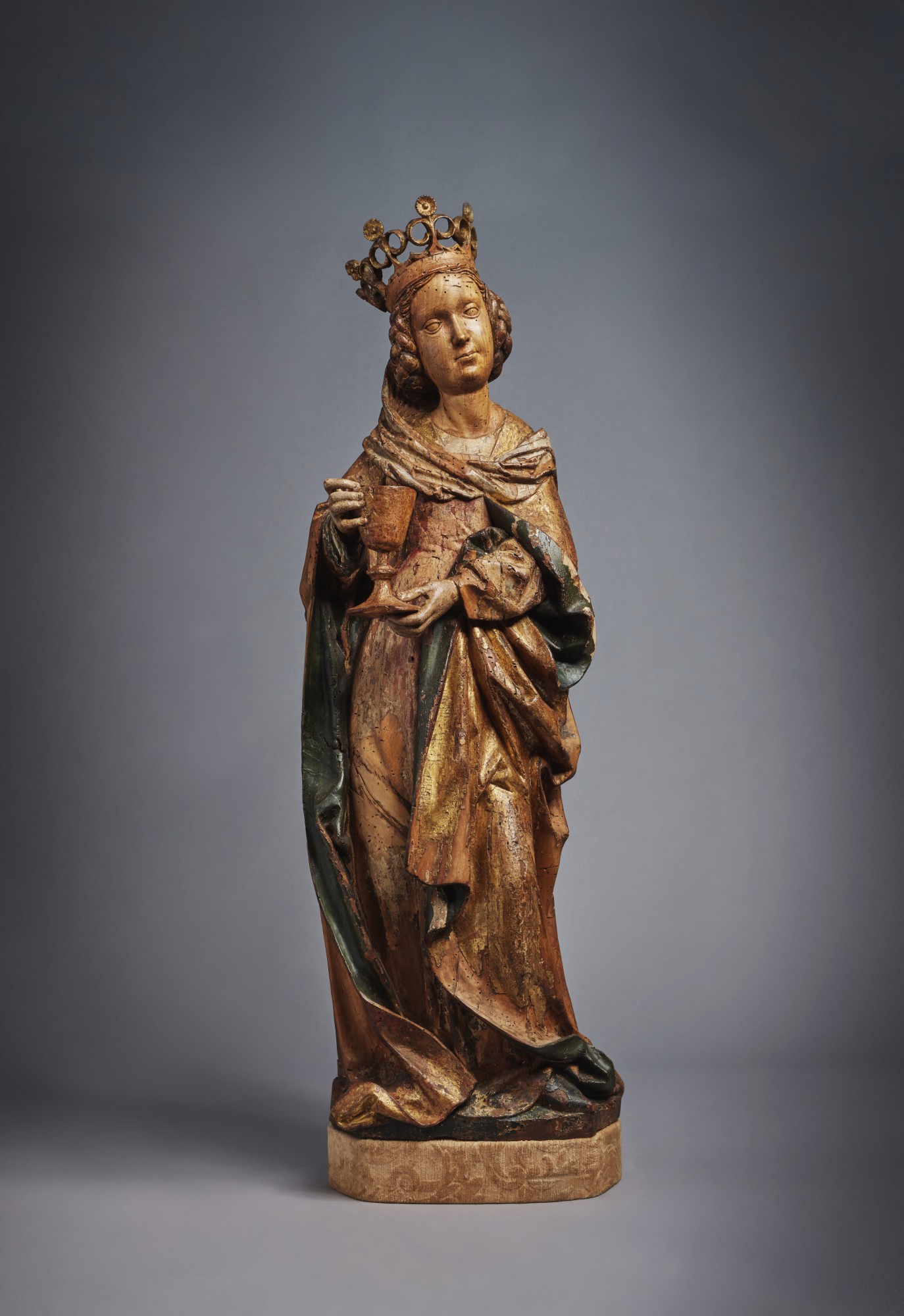 South German, Swabia, last quarter 15th century — Saint Barbara