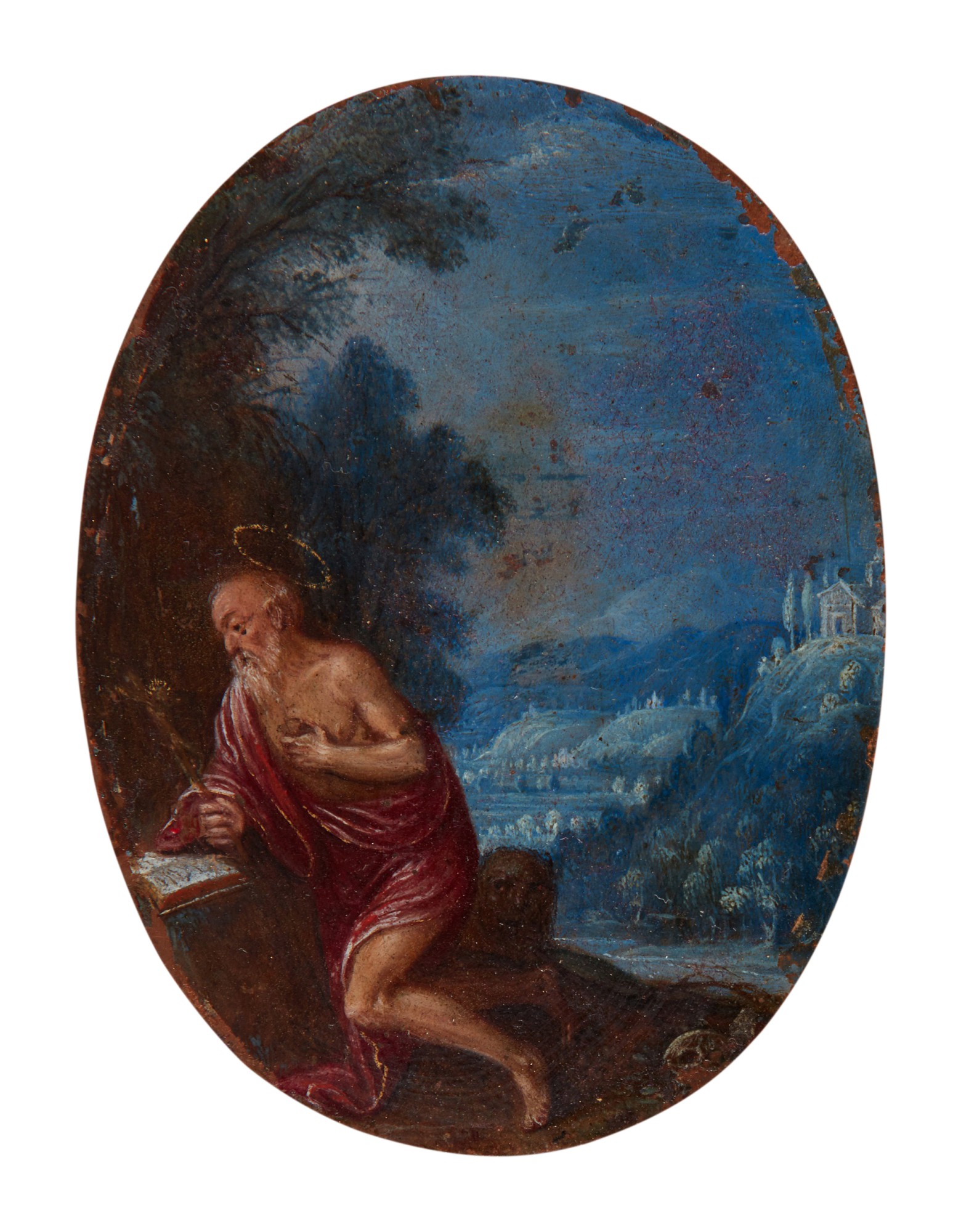Northern artist active in Venice, circa 1610 - 1620 — Saint Jerome in a landscape