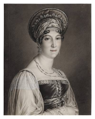 Portrait of Mademoiselle Mars in Muscovite Attire, after Baron Gérard