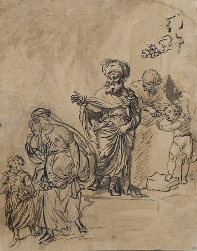 Recto: Hagar and Ismael Verso: Figure studies
