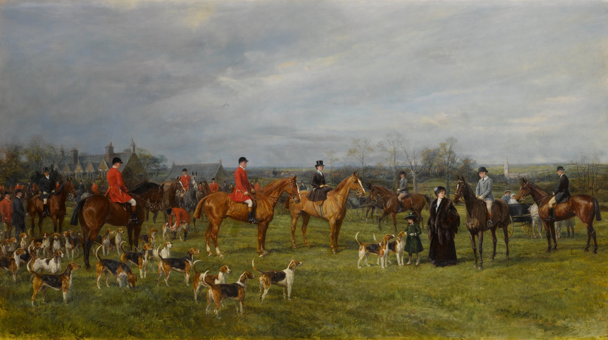 Meet of the Quorn Hounds at Kirby Gate November 7, 1910