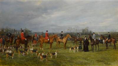 Meet of the Quorn Hounds at Kirby Gate November 7, 1910