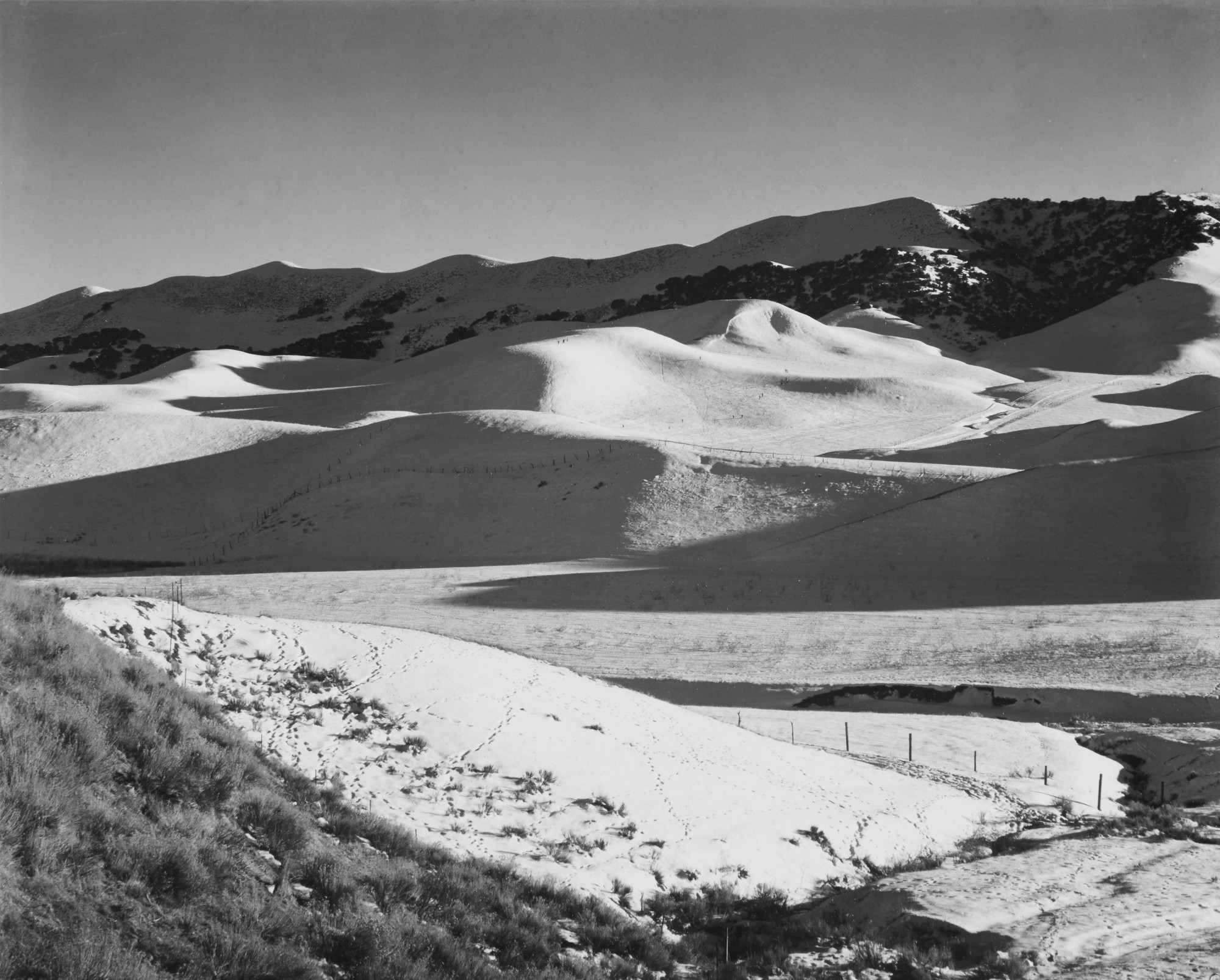 Ansel Adams — 'Hills, Snow, Ridge Route'
