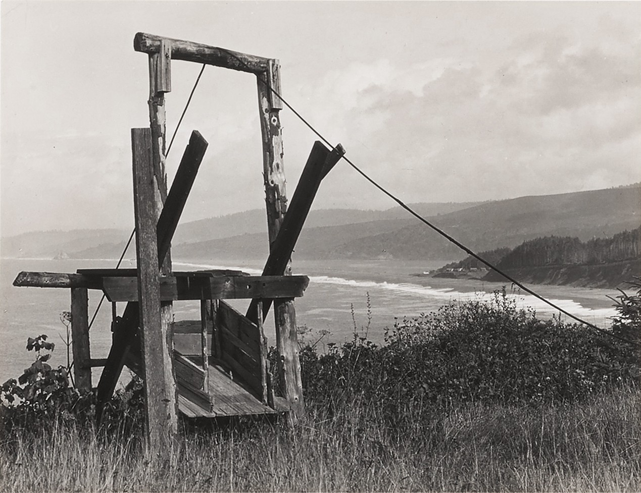 Ansel Adams — Wooden Derrick, Mendocino County, California