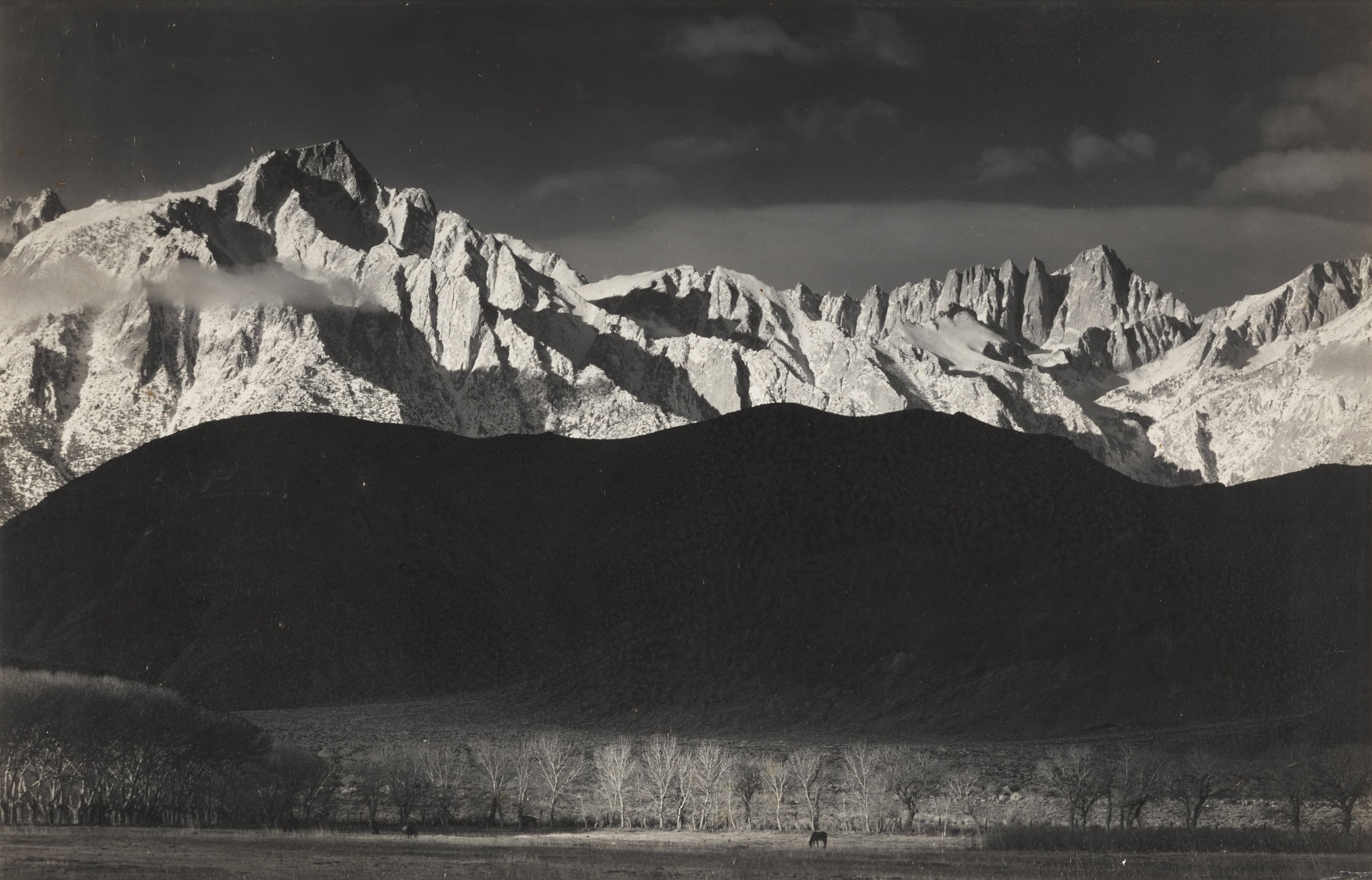Ansel Adams — 'Sierra Nevada from Lone Pine California' (Winter Sunrise)