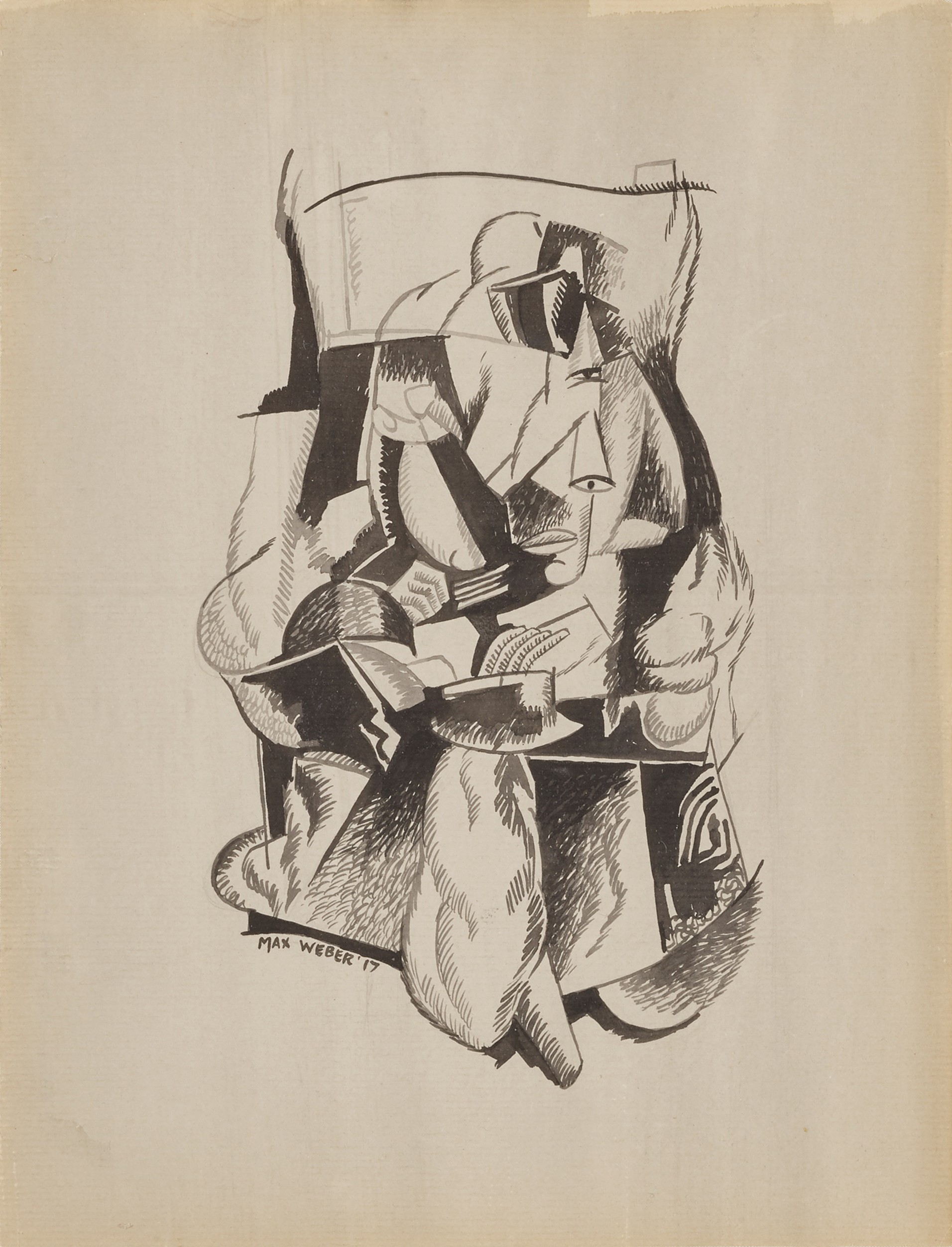 Max Weber — Cubist Figure Seated