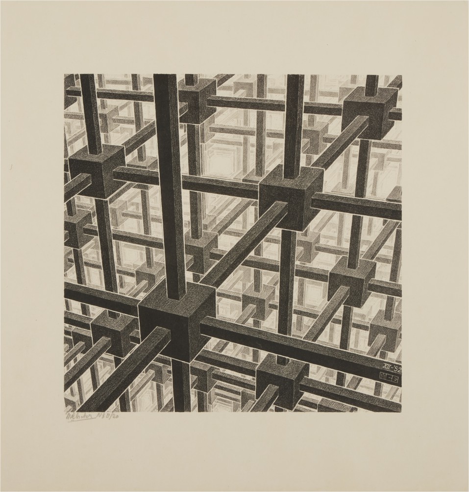 M. C. Escher — Cubic Space Division (Bool 386)