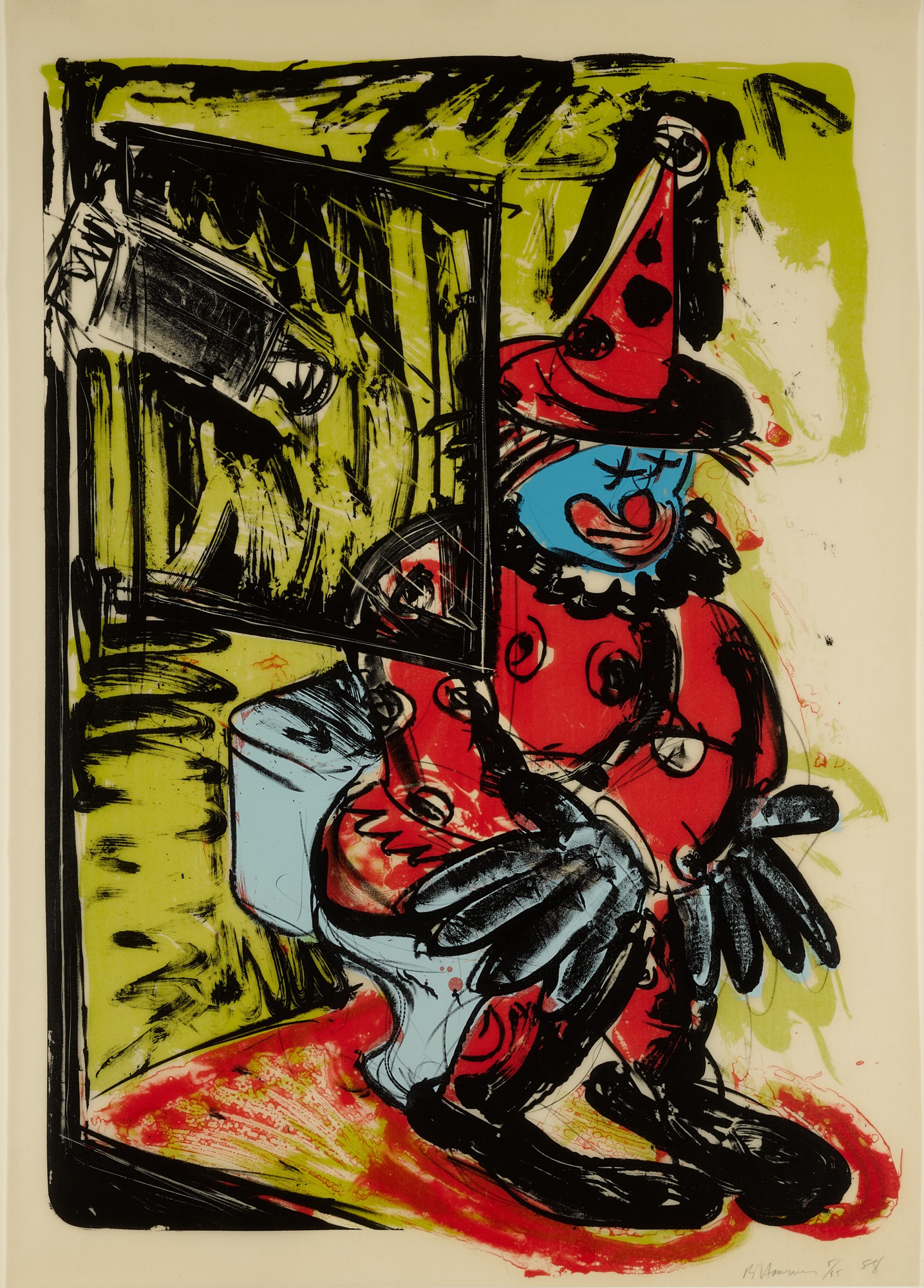 Bruce Nauman — Clown Taking a Shit (Cordes 56)