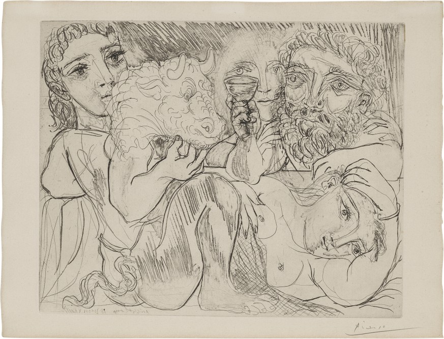 Pablo Picasso — Minotaure, Buveur et Femmes (Bloch 200; Baer 368)